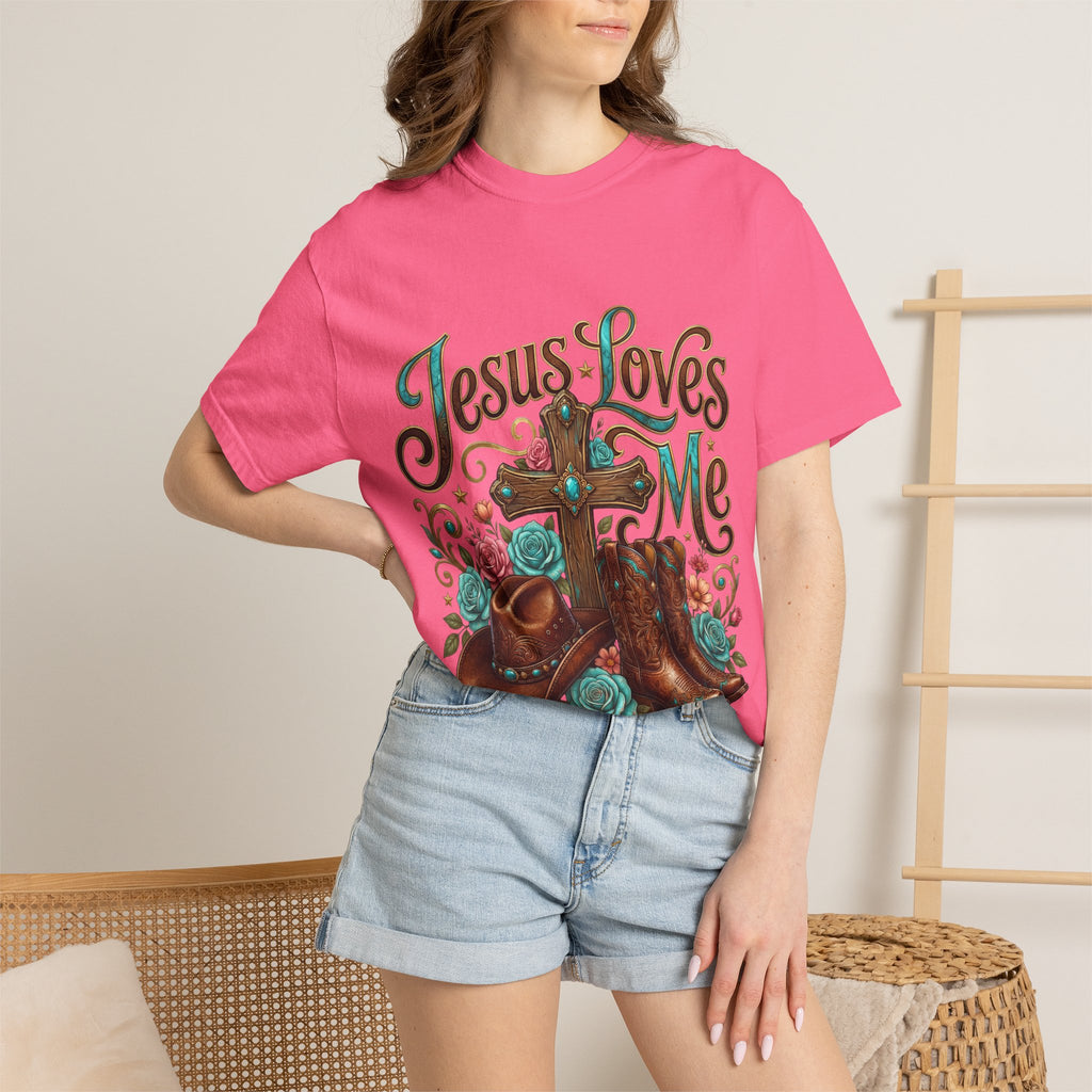 Western Cross, Cowboy Boots & Hat Christian tee