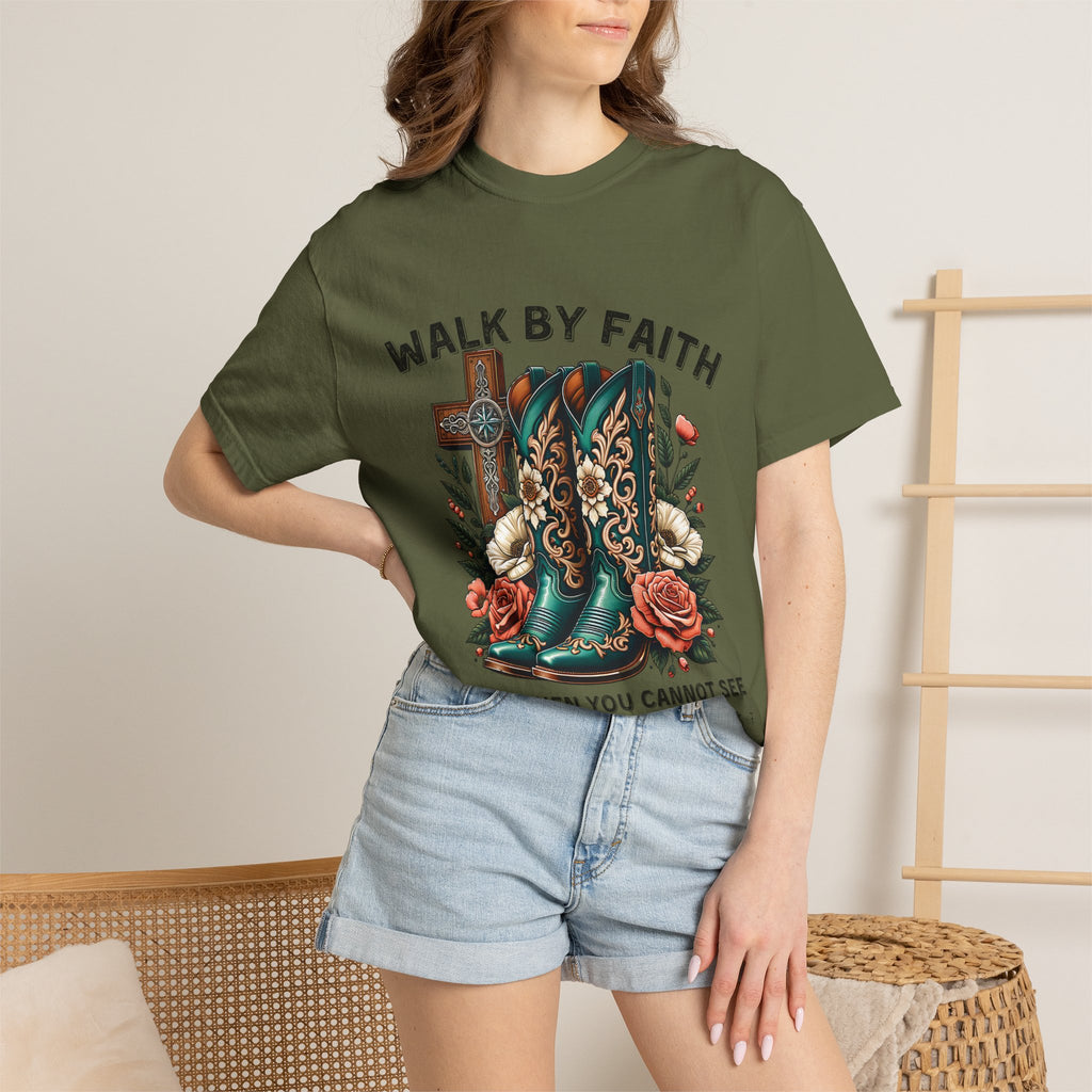 Christian Cross & Cowboy Boots Tee