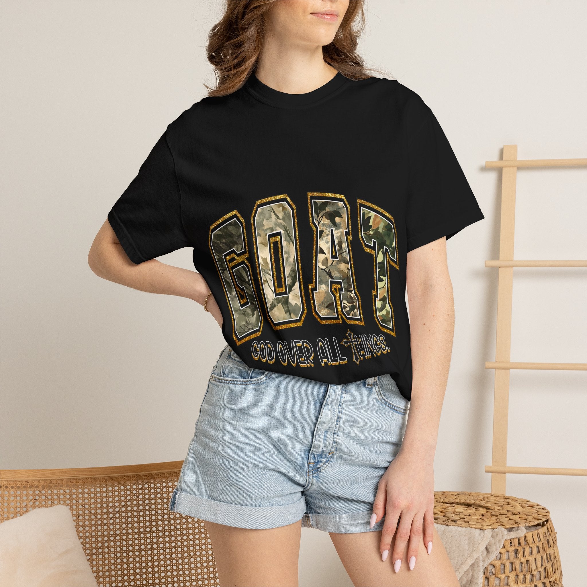 GOAT "God Over All Things" Camo Graphic T-Shirt
