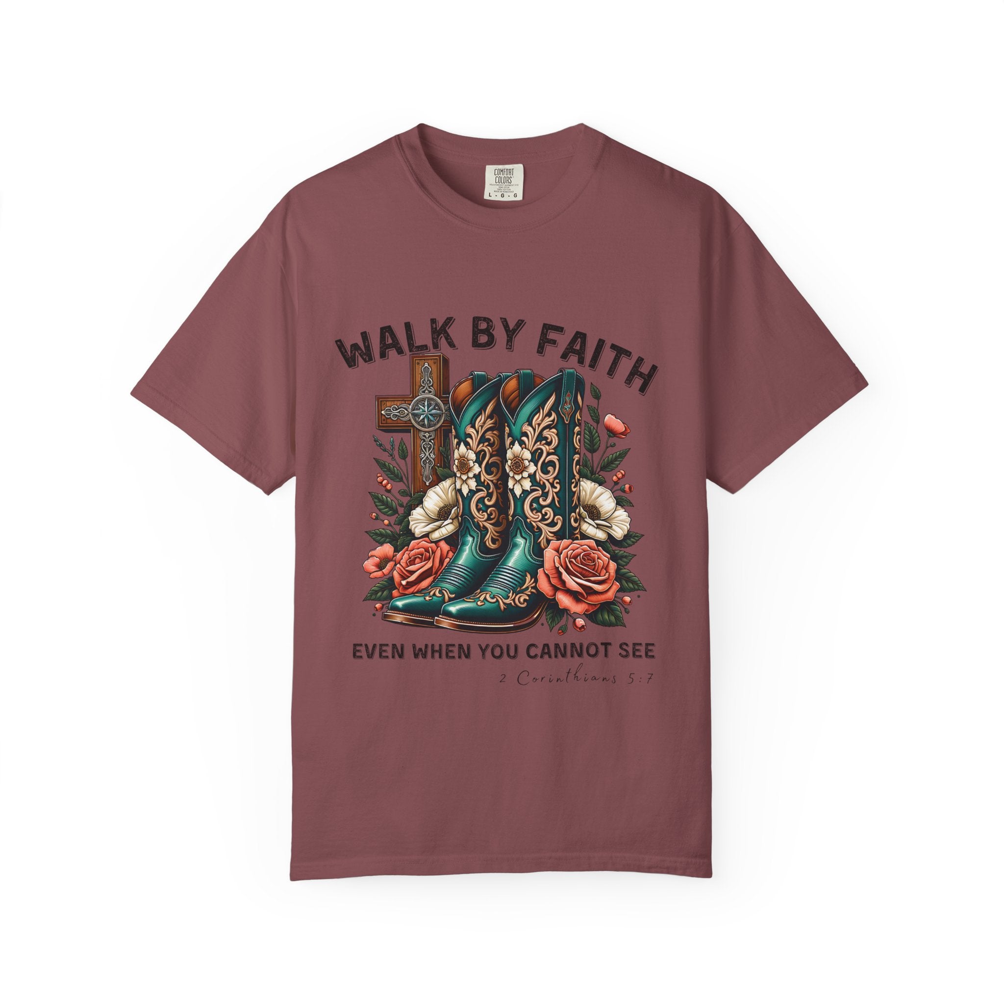 Christian Cross & Cowboy Boots Tee