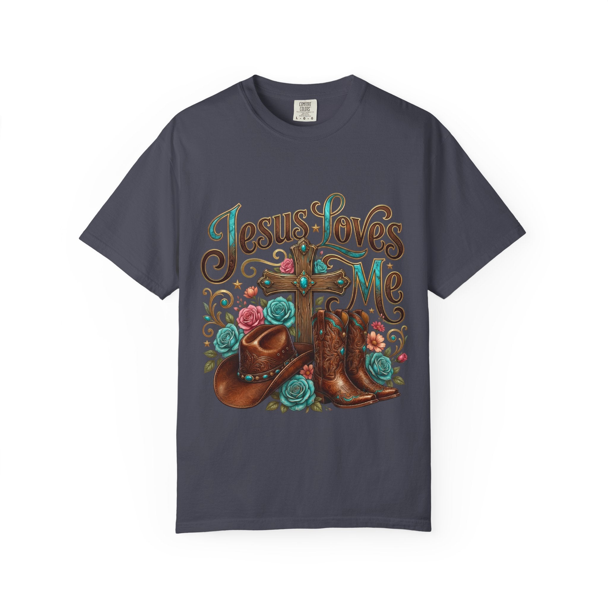 Western Cross, Cowboy Boots & Hat Christian tee
