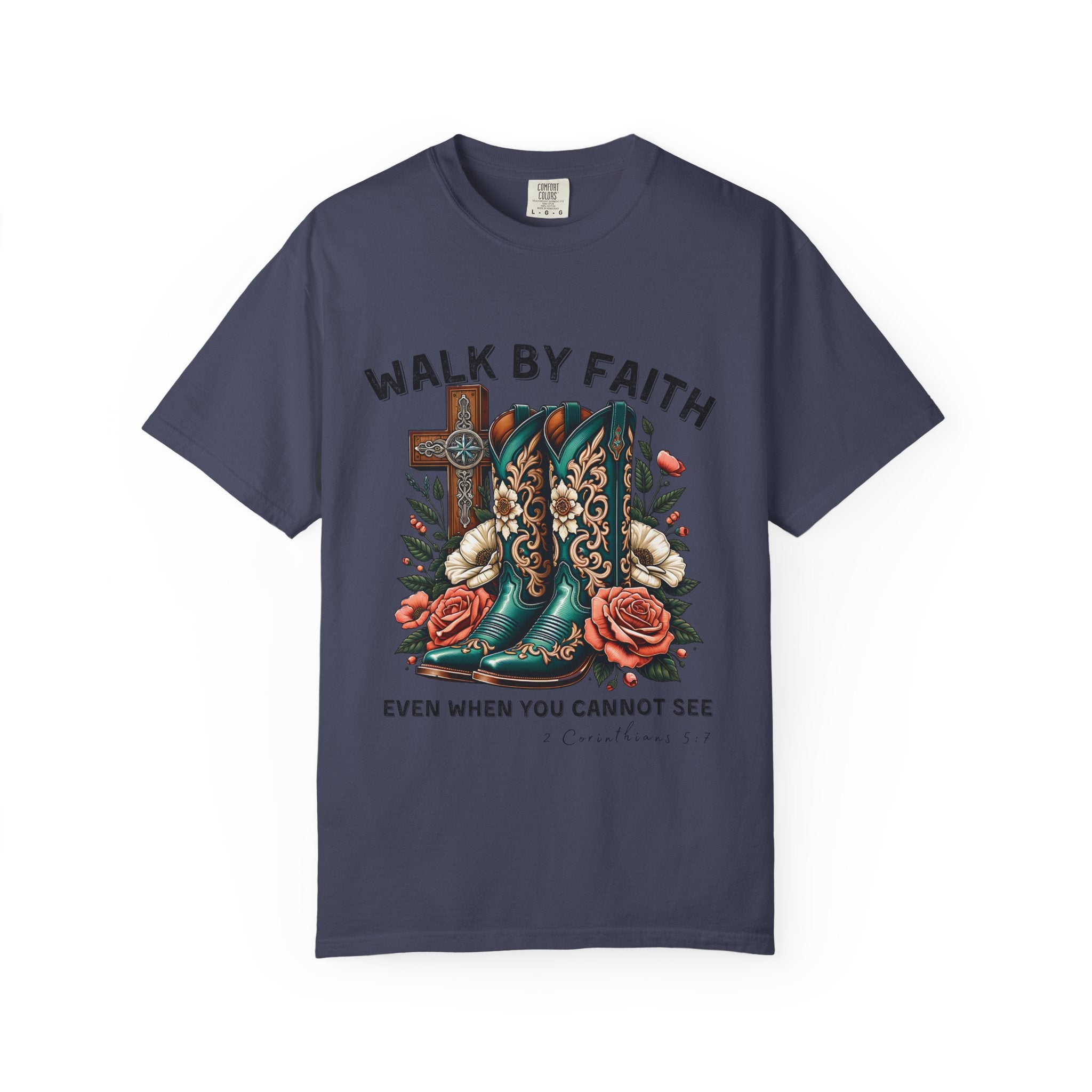 Christian Cross & Cowboy Boots Tee