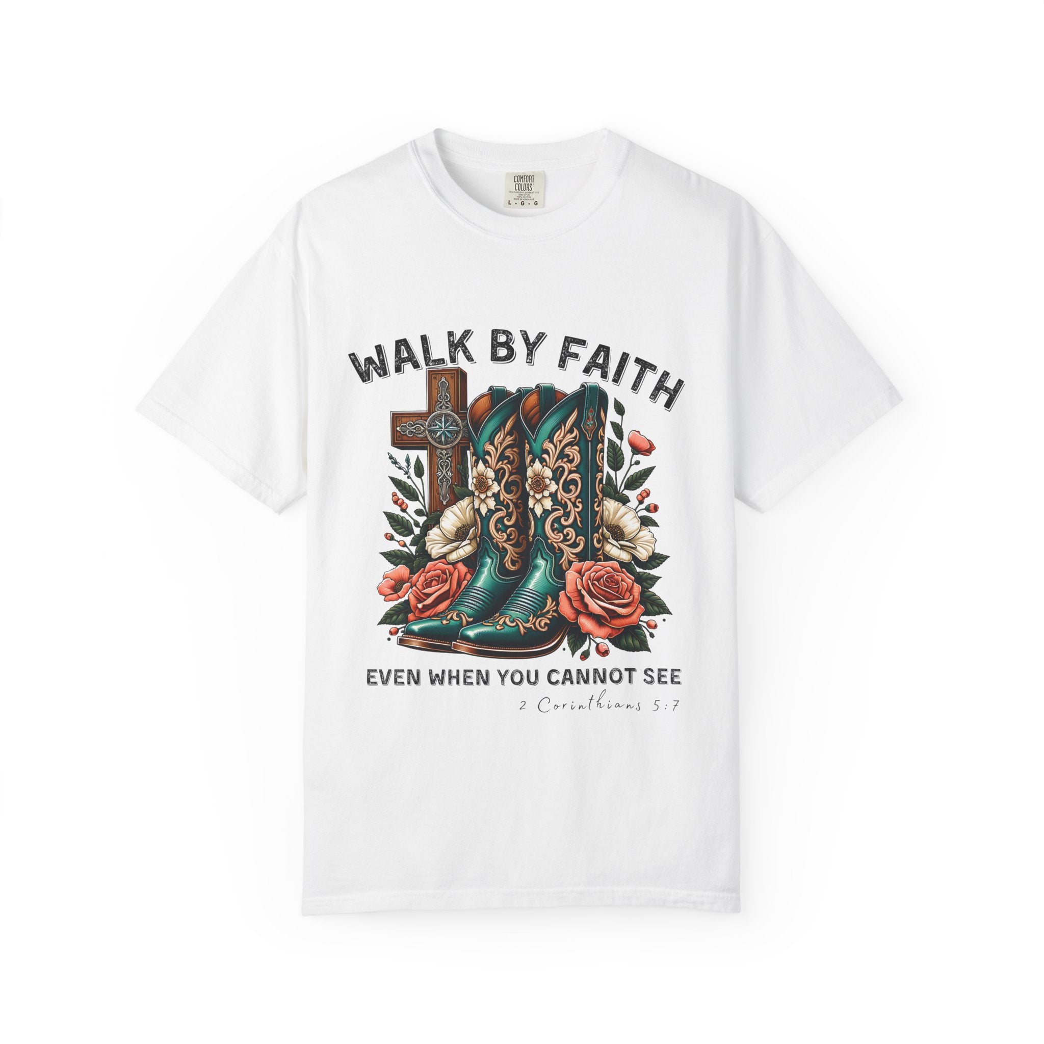 Christian Cross & Cowboy Boots Tee