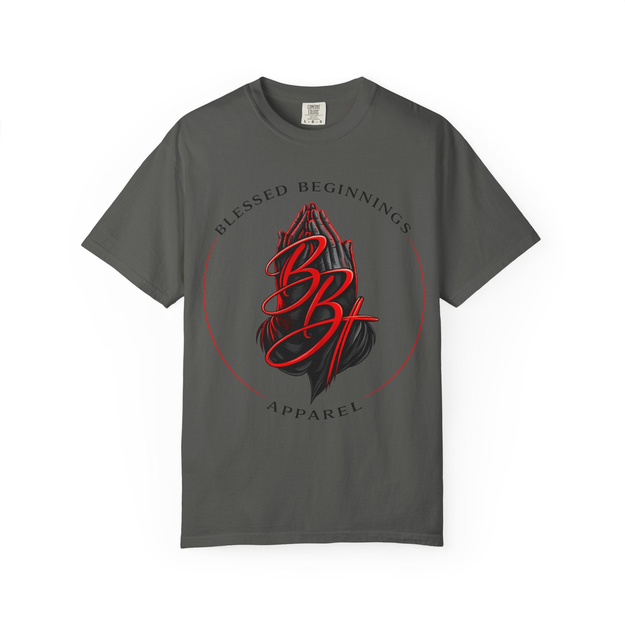 Blessed Beginnings Tee — Praying Hands Logo T-Shirt