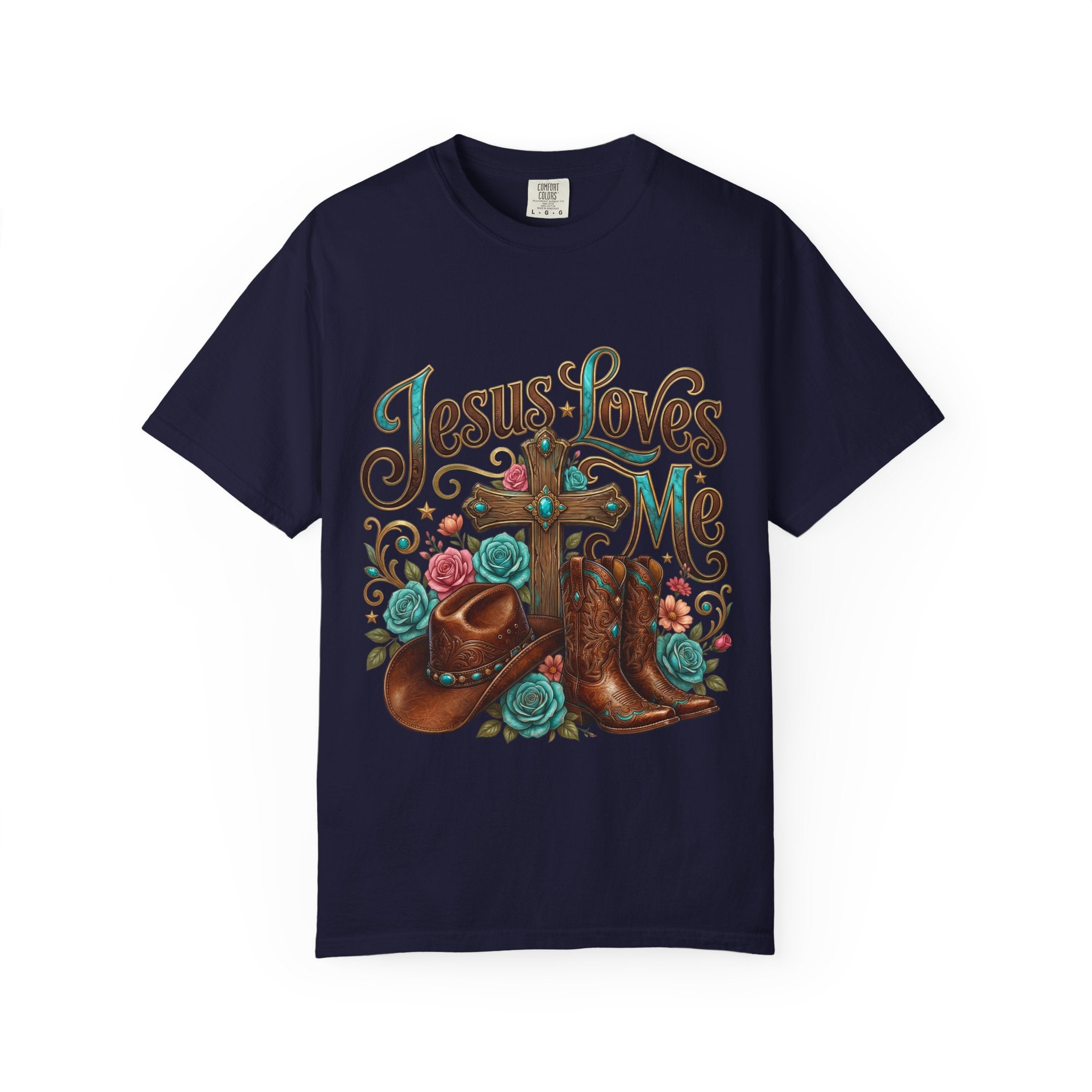 Western Cross, Cowboy Boots & Hat Christian tee