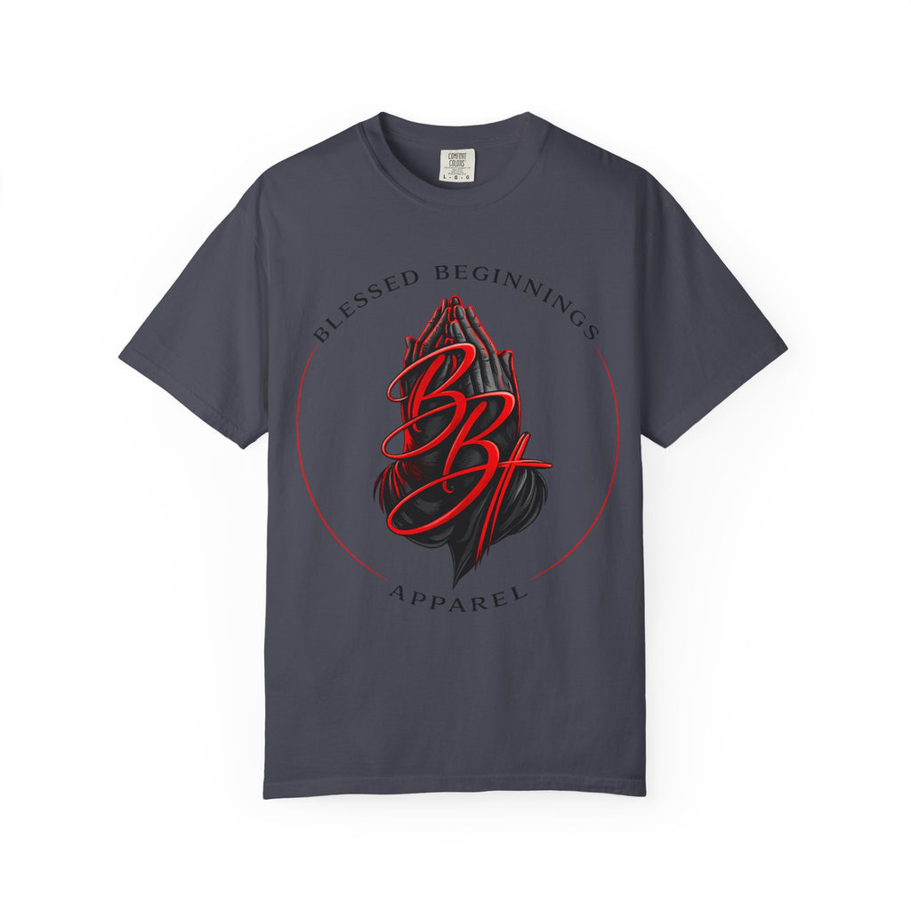 Blessed Beginnings Tee — Praying Hands Logo T-Shirt