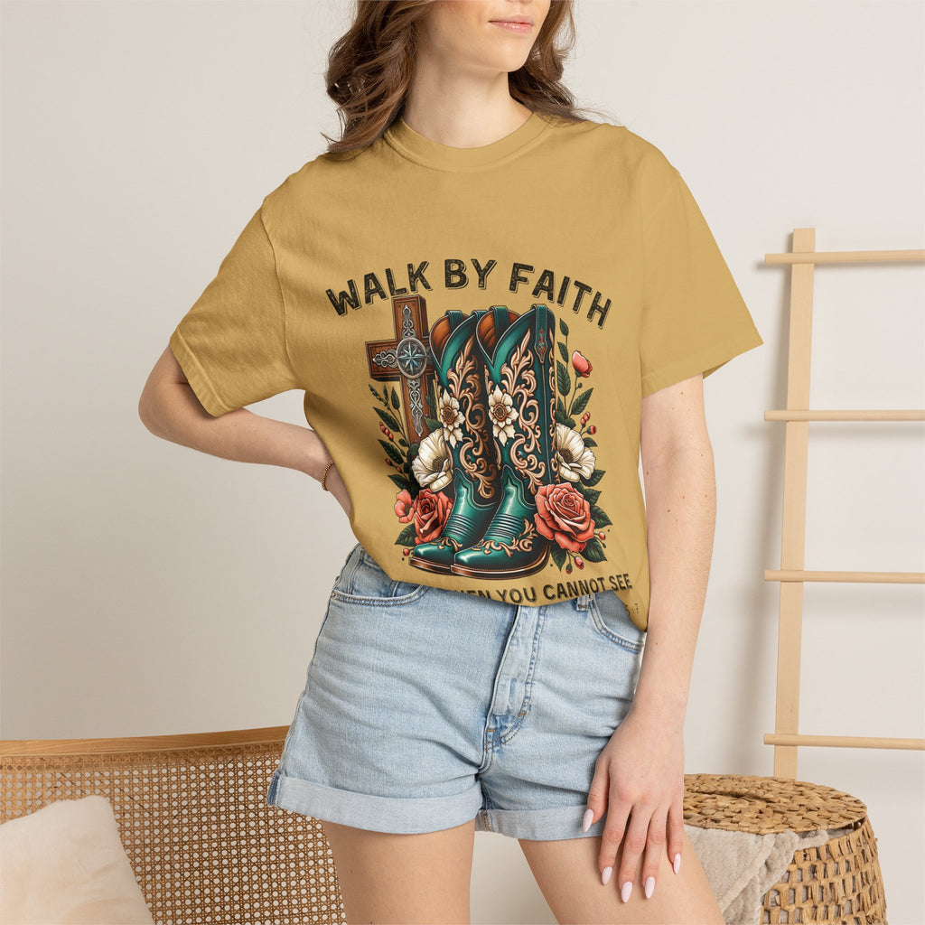 Christian Cross & Cowboy Boots Tee