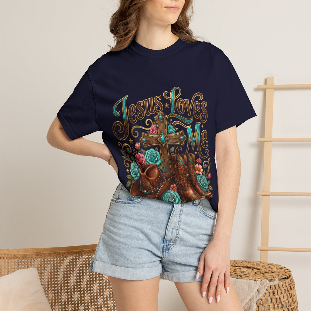 Western Cross, Cowboy Boots & Hat Christian tee