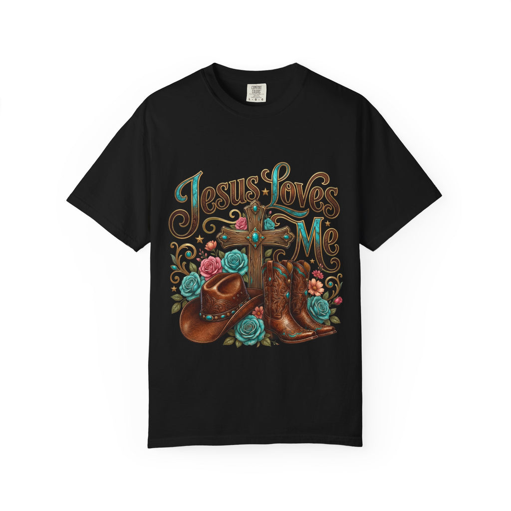 Western Cross, Cowboy Boots & Hat Christian tee