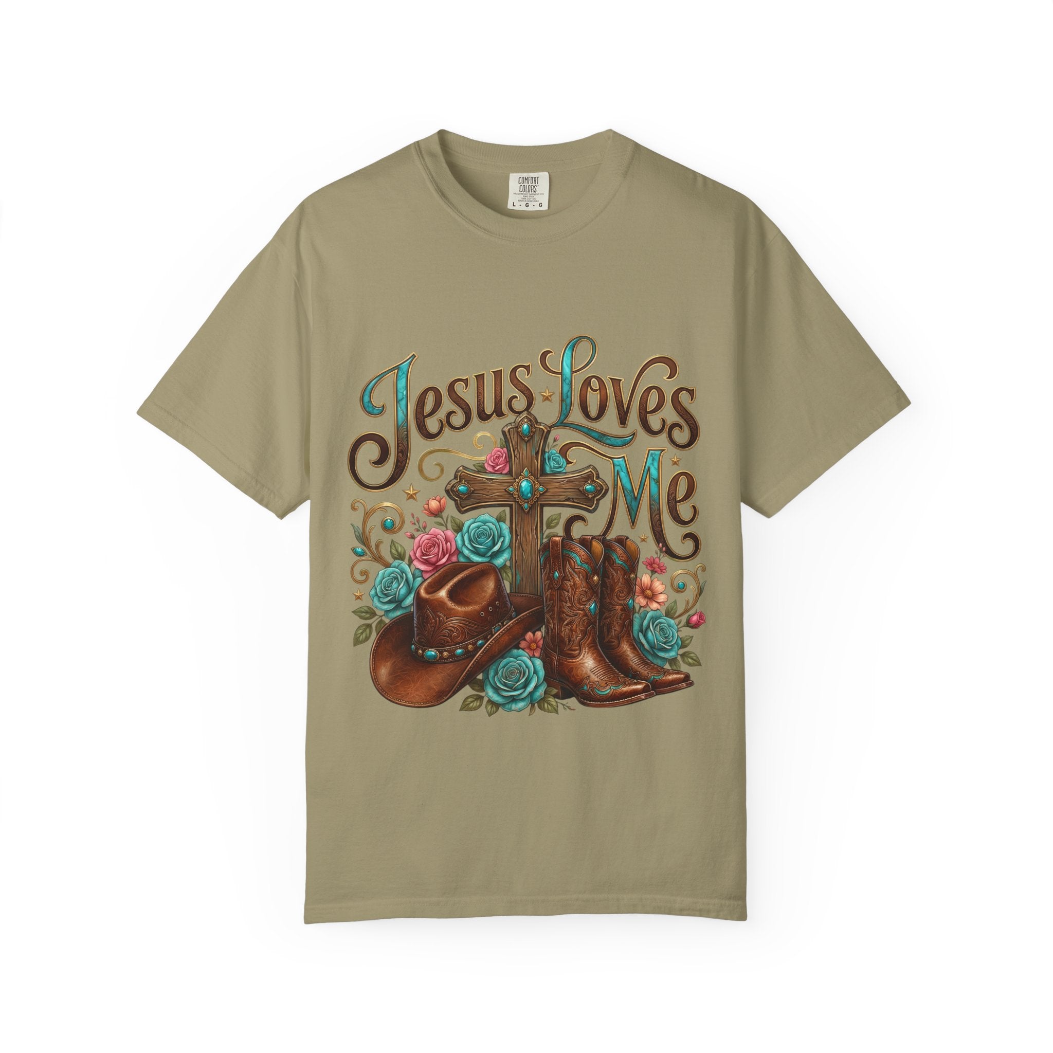 Western Cross, Cowboy Boots & Hat Christian tee