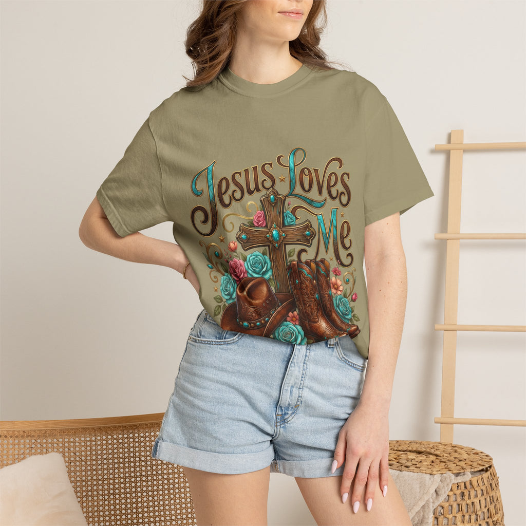 Western Cross, Cowboy Boots & Hat Christian tee
