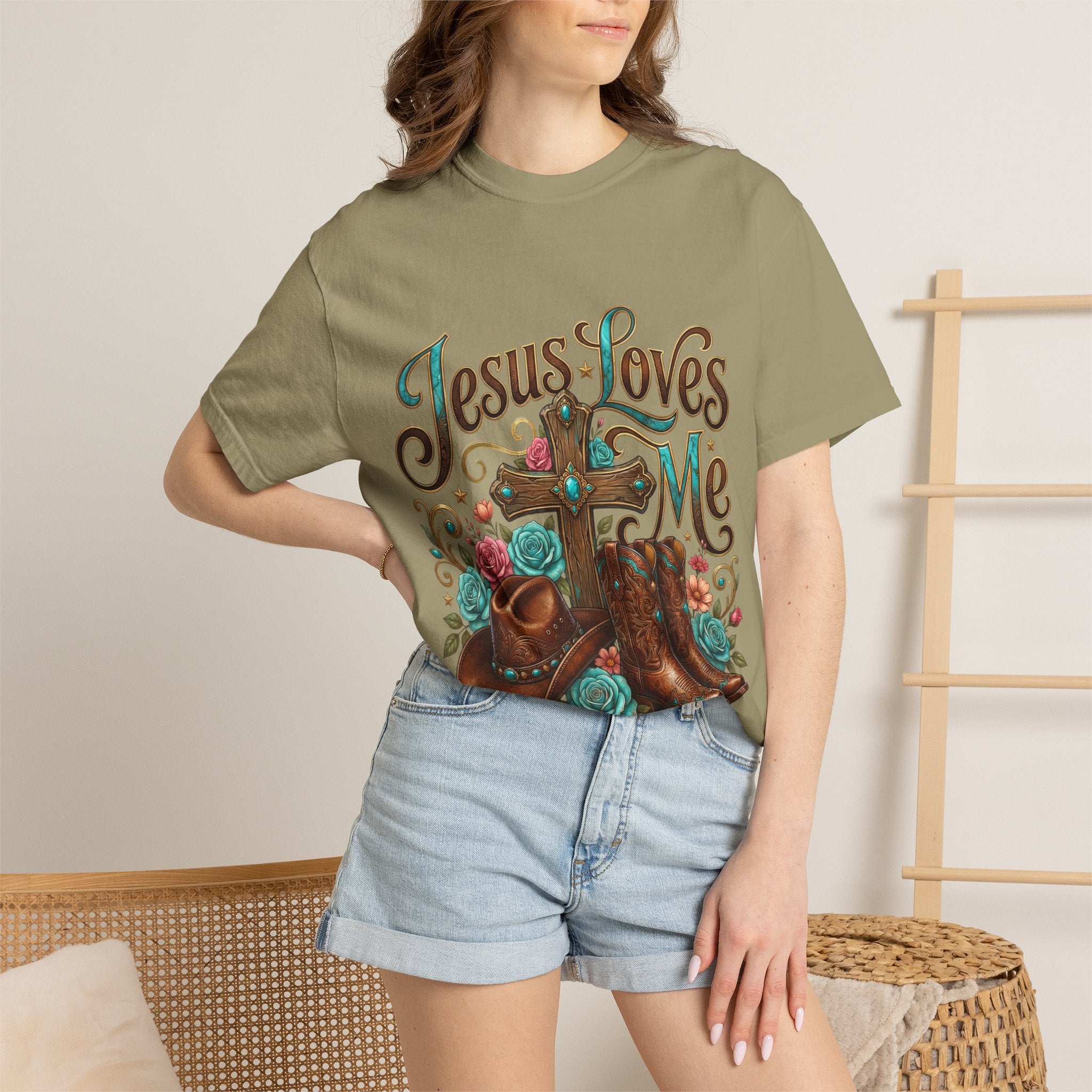 Western Cross, Cowboy Boots & Hat Christian tee