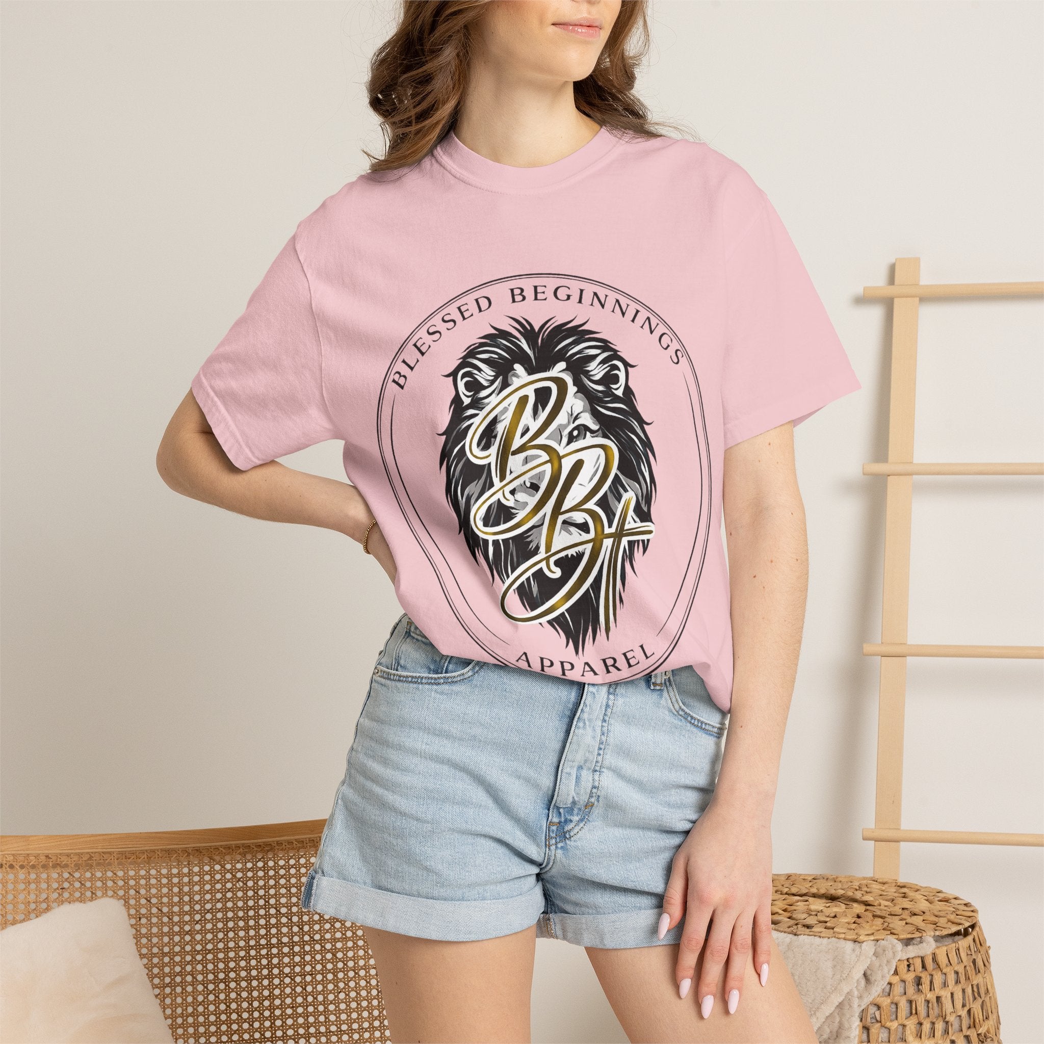 Blessed Beginnings Lion Graphic T-Shirt