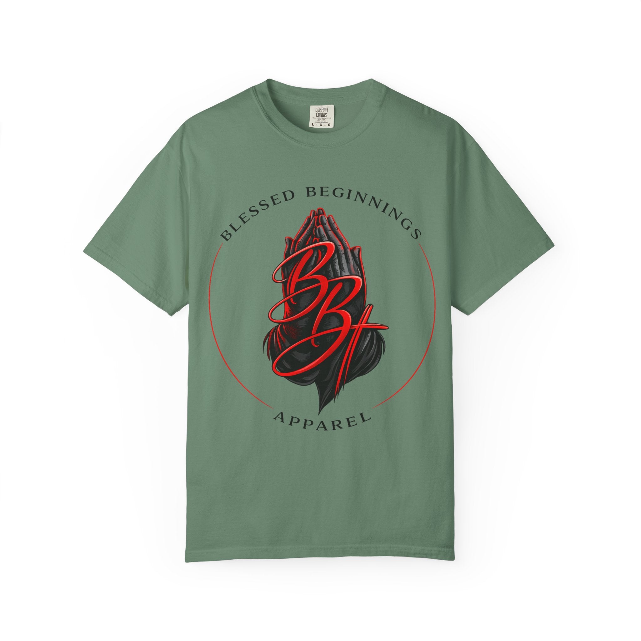 Blessed Beginnings Tee — Praying Hands Logo T-Shirt