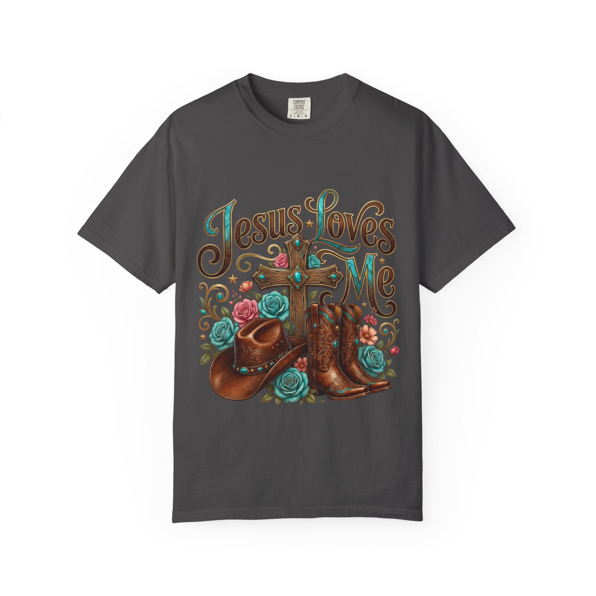 Western Cross, Cowboy Boots & Hat Christian tee