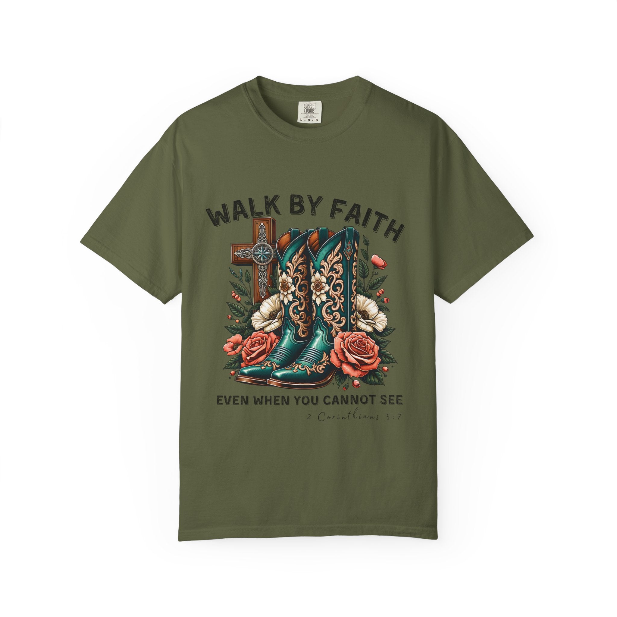 Christian Cross & Cowboy Boots Tee