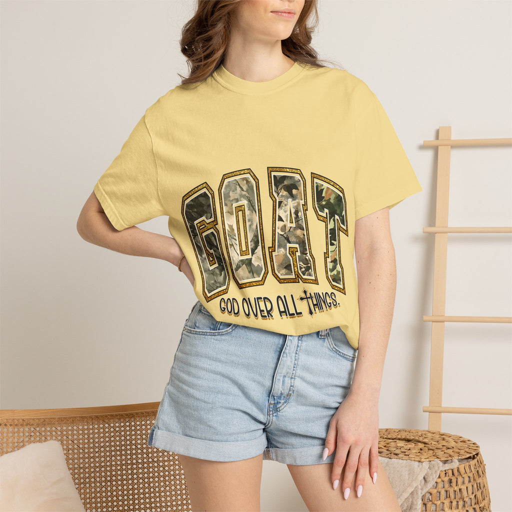 GOAT "God Over All Things" Camo Graphic T-Shirt