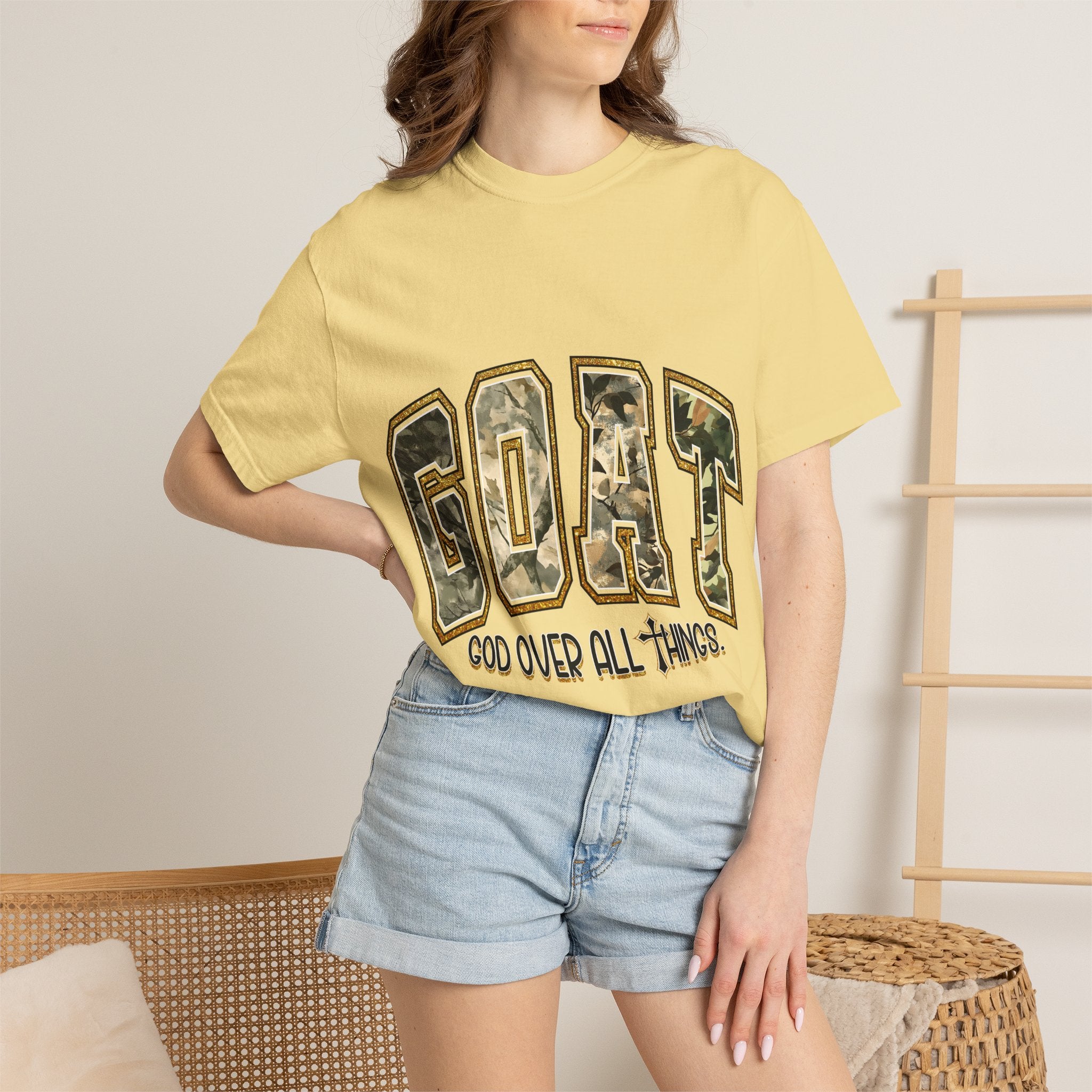 GOAT "God Over All Things" Camo Graphic T-Shirt