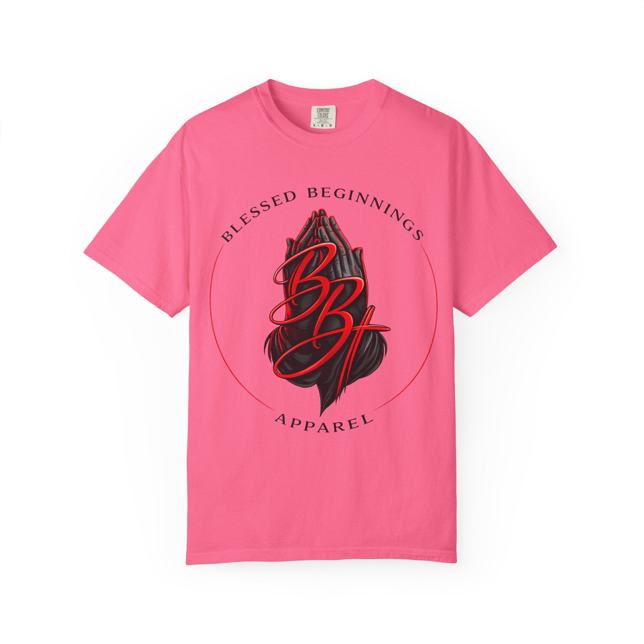 Blessed Beginnings Tee — Praying Hands Logo T-Shirt