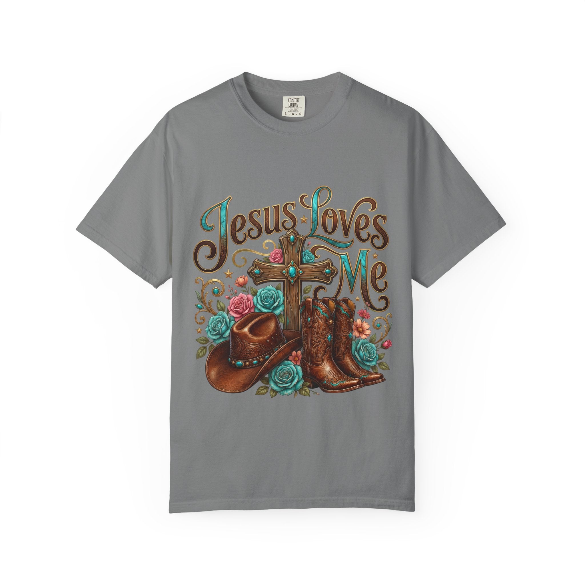 Western Cross, Cowboy Boots & Hat Christian tee