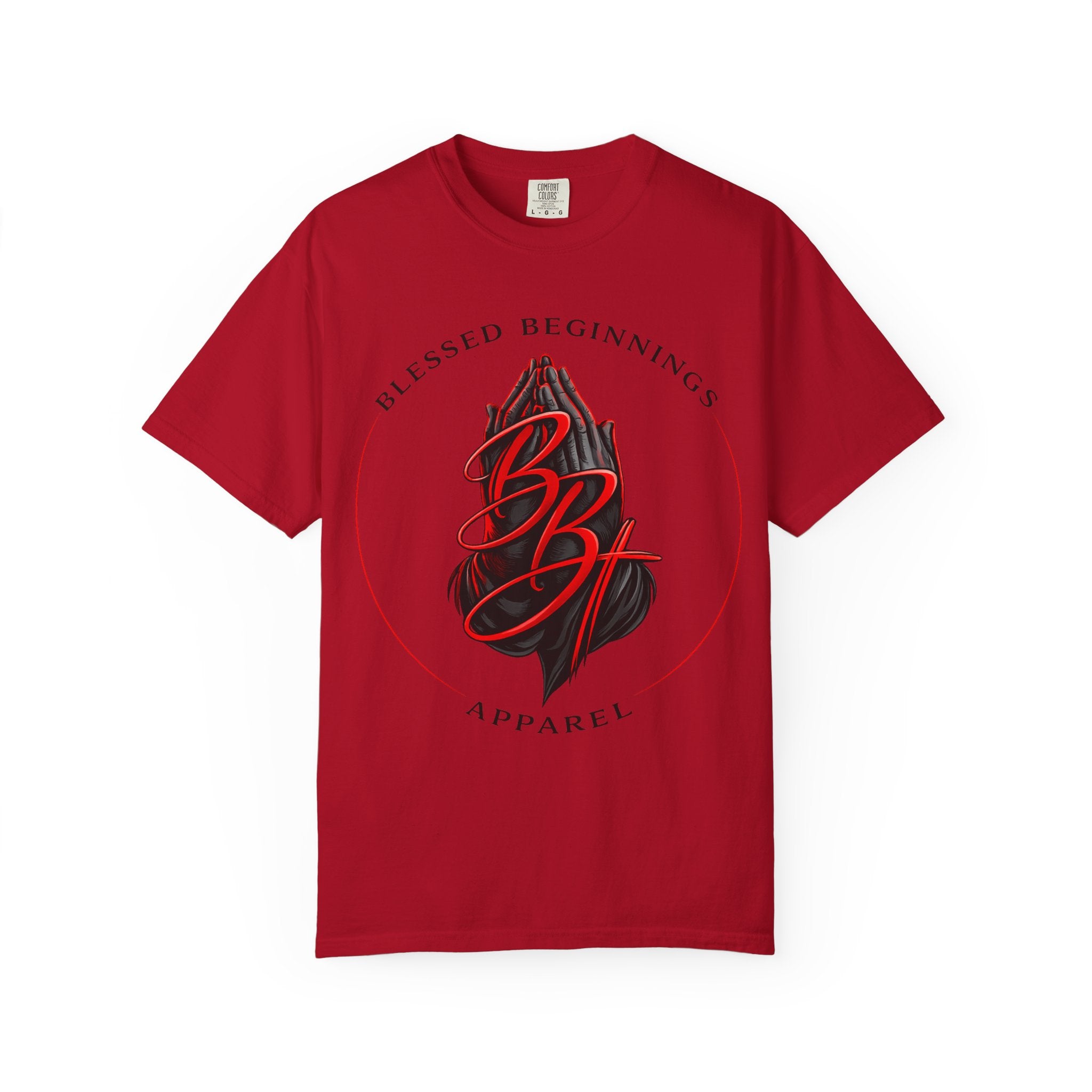 Blessed Beginnings Tee — Praying Hands Logo T-Shirt