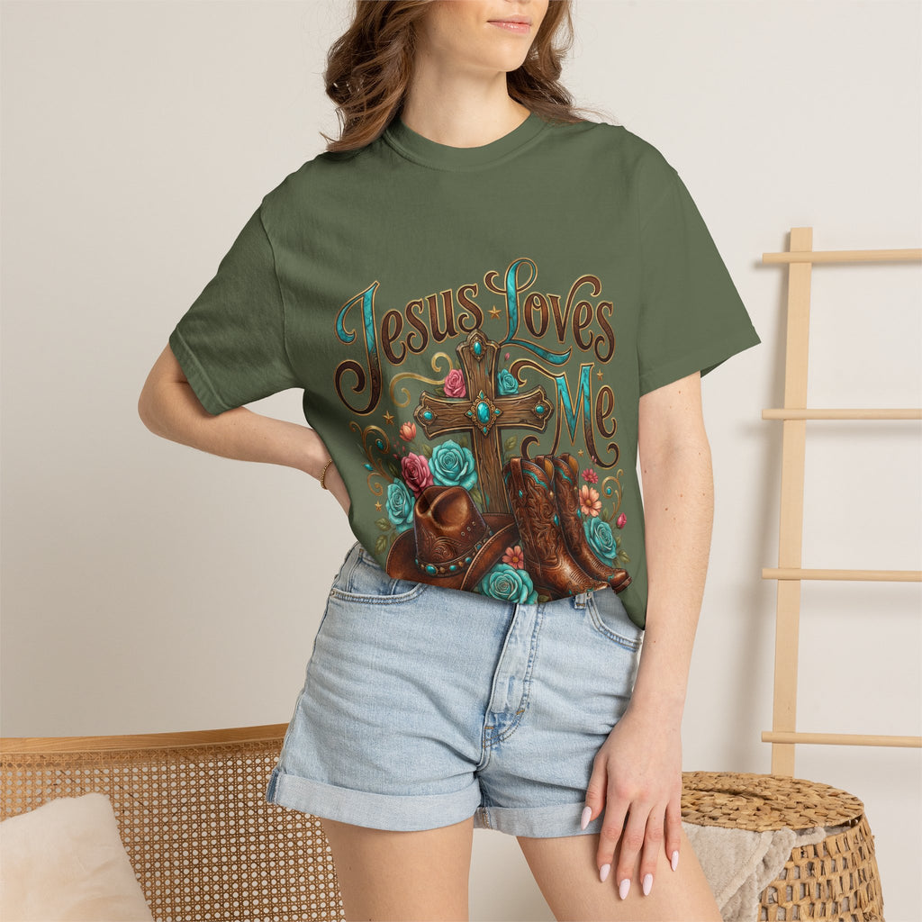 Western Cross, Cowboy Boots & Hat Christian tee