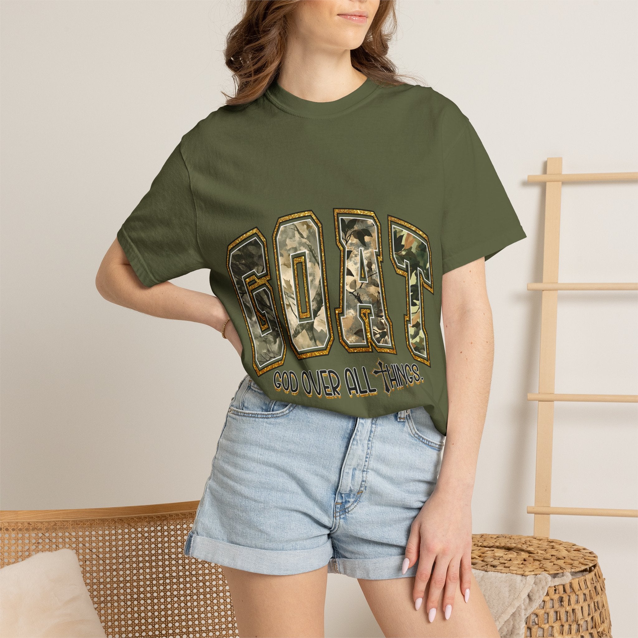 GOAT "God Over All Things" Camo Graphic T-Shirt