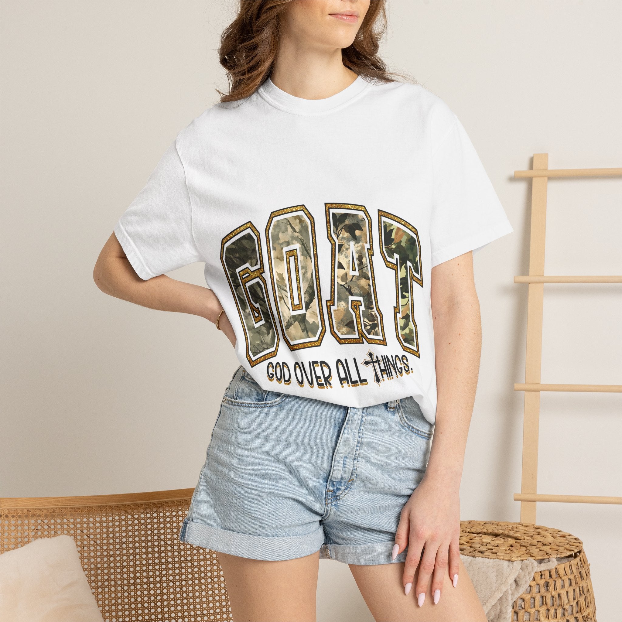 GOAT "God Over All Things" Camo Graphic T-Shirt