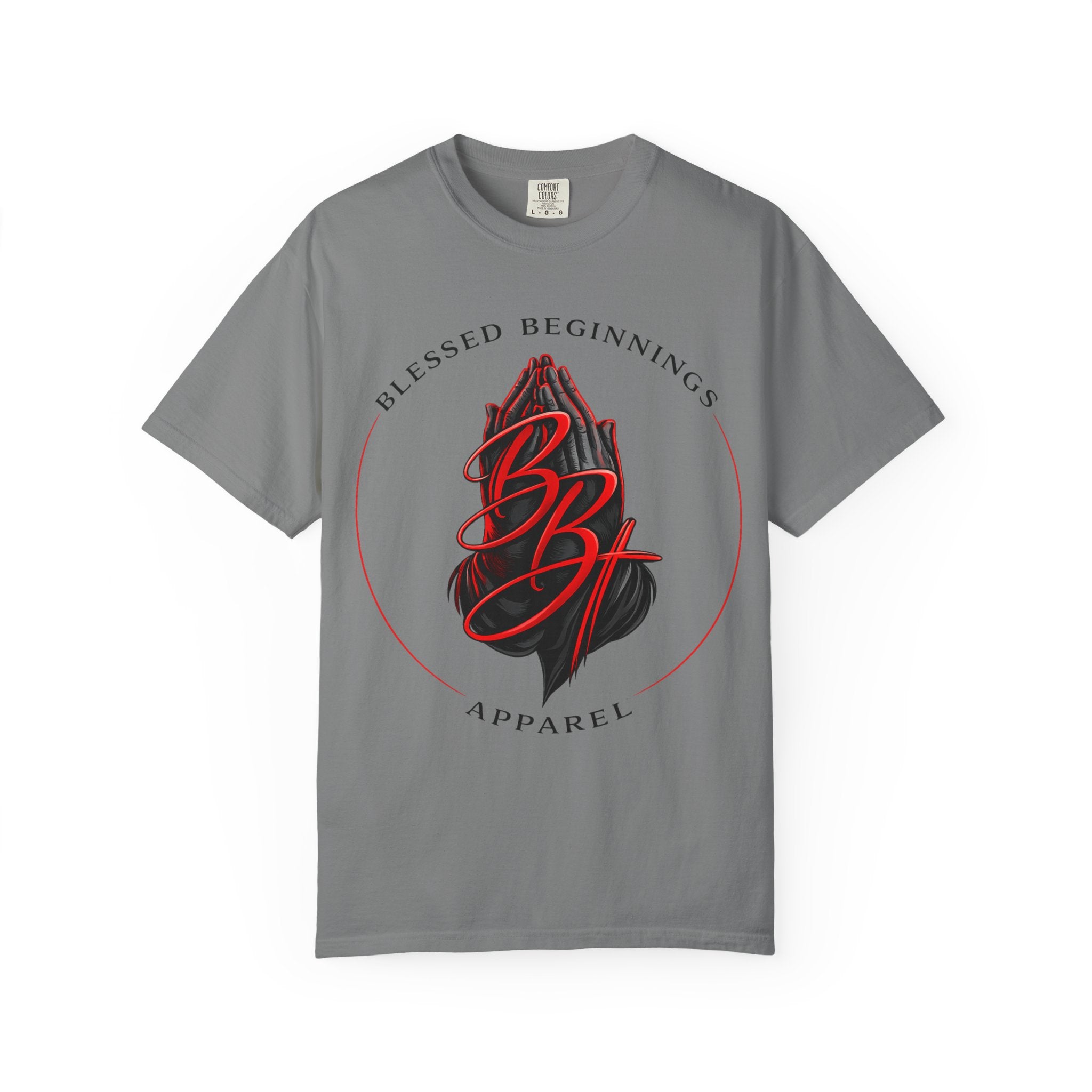 Blessed Beginnings Tee — Praying Hands Logo T-Shirt