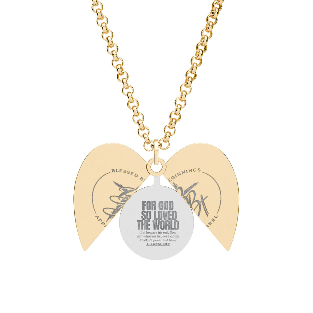 BBA Hidden Message Heart Necklace — Engraved Secret-Lock Pendant