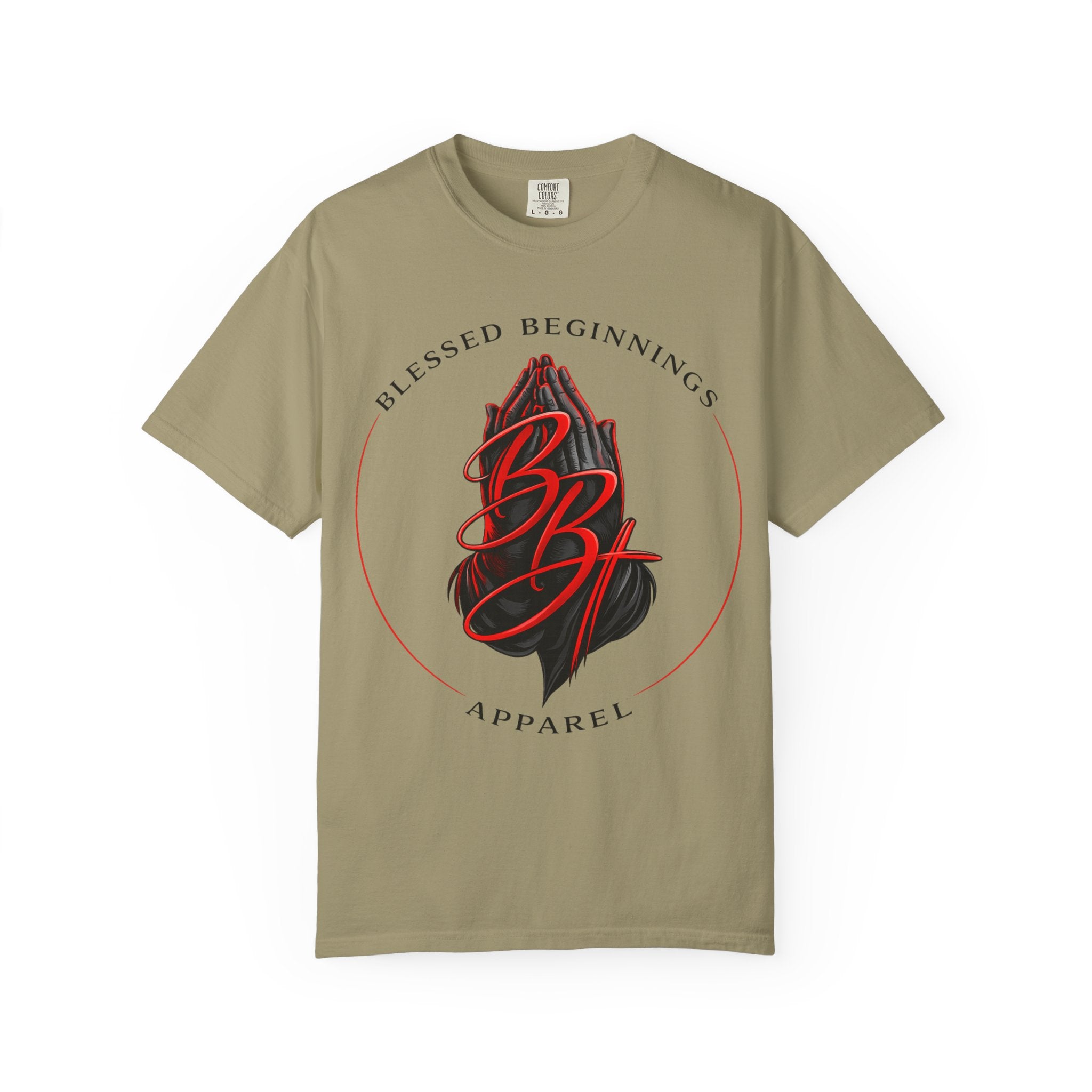 Blessed Beginnings Tee — Praying Hands Logo T-Shirt
