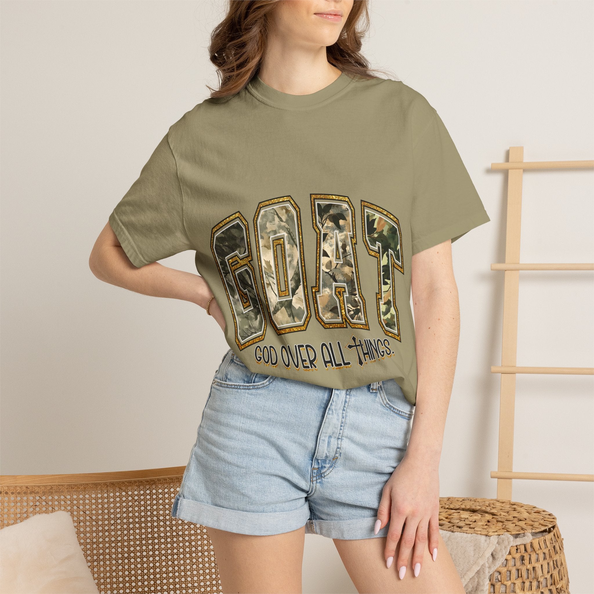 GOAT "God Over All Things" Camo Graphic T-Shirt