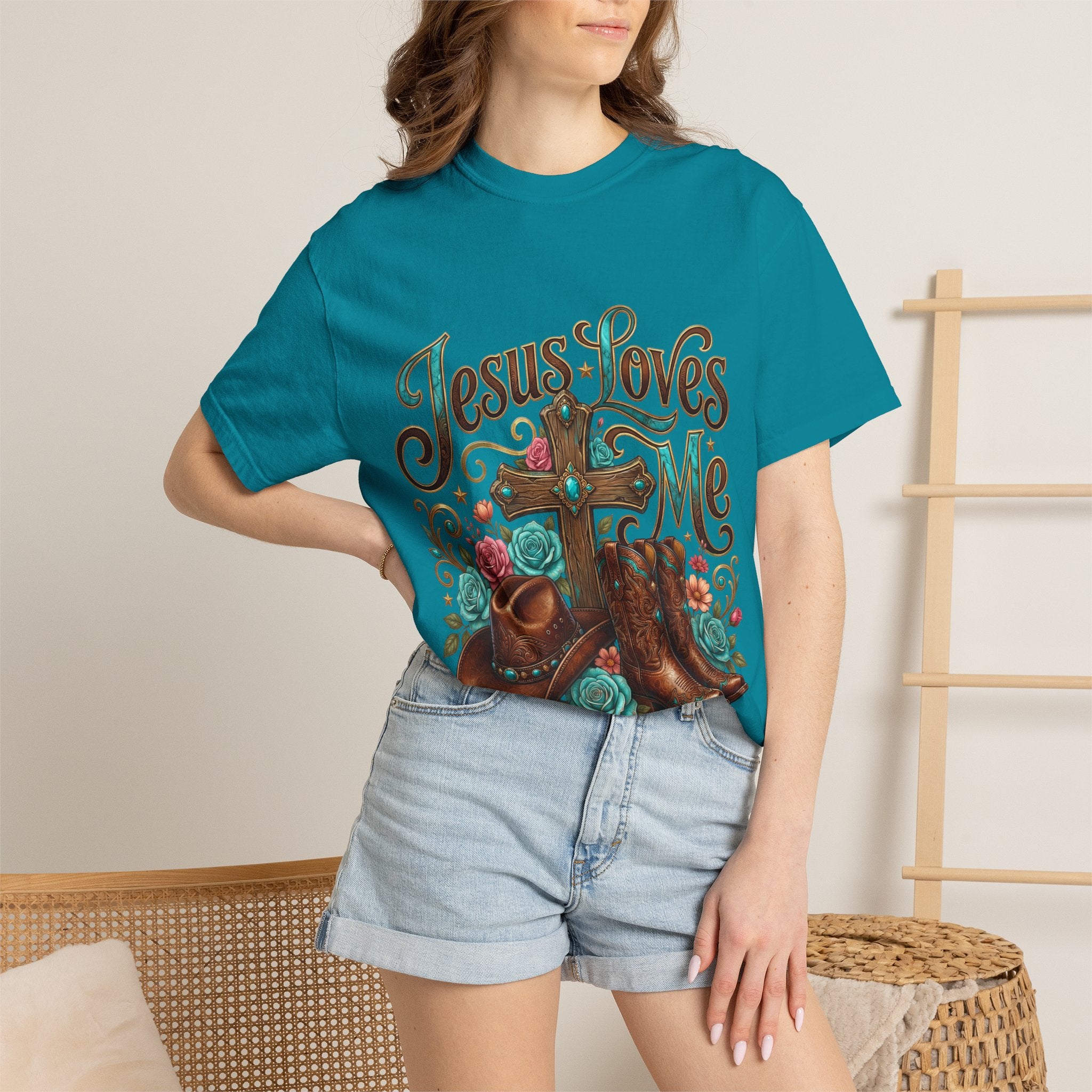Western Cross, Cowboy Boots & Hat Christian tee