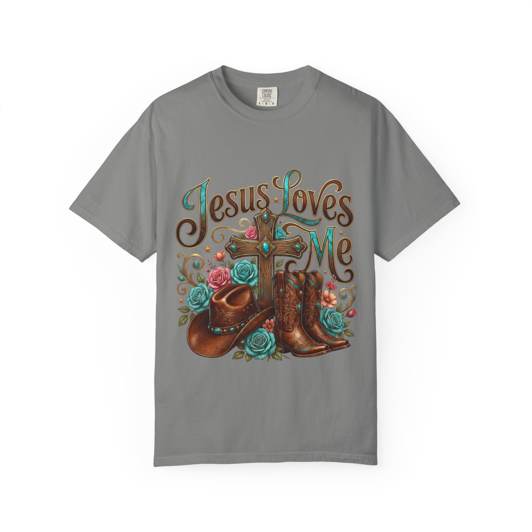Western Cross, Cowboy Boots & Hat Christian tee