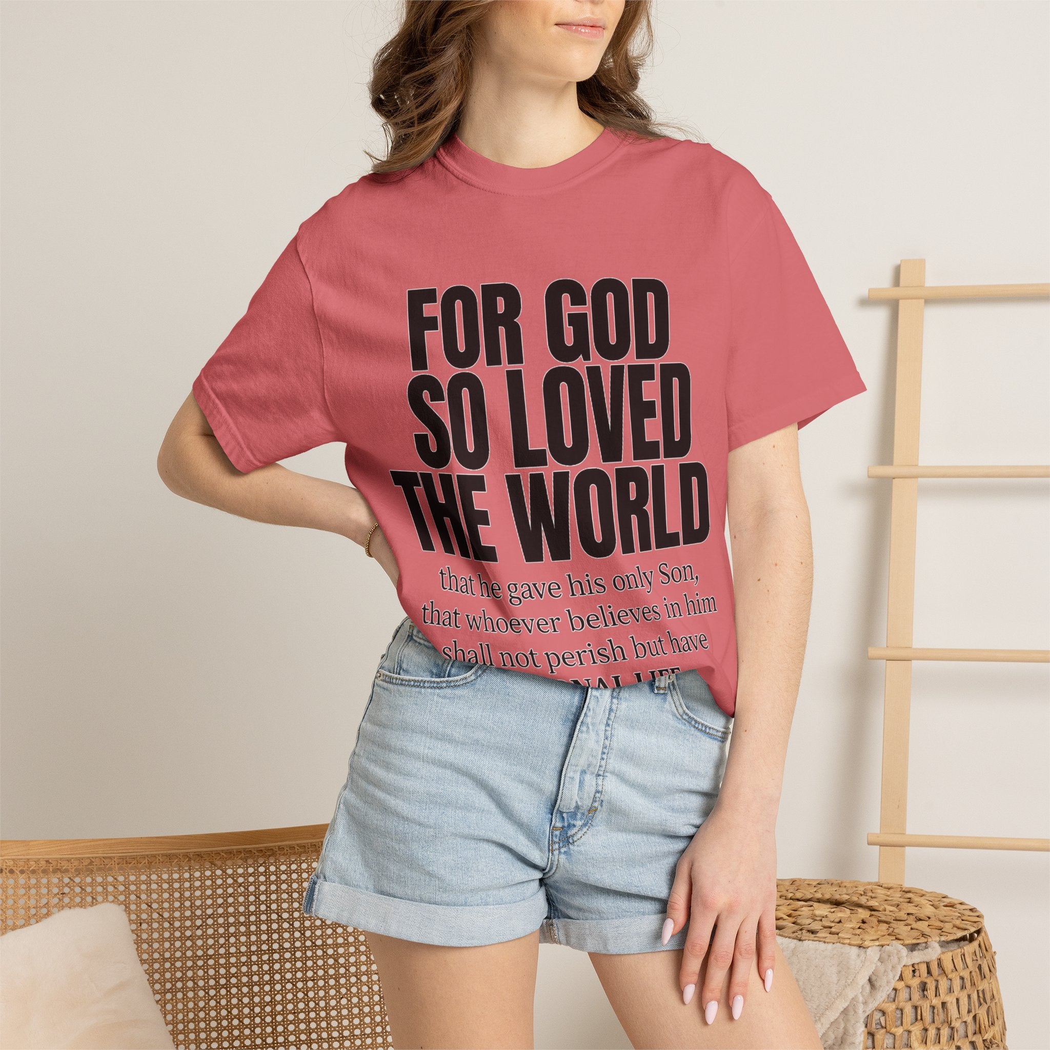 "For God So Loved the World" Christian T-Shirt