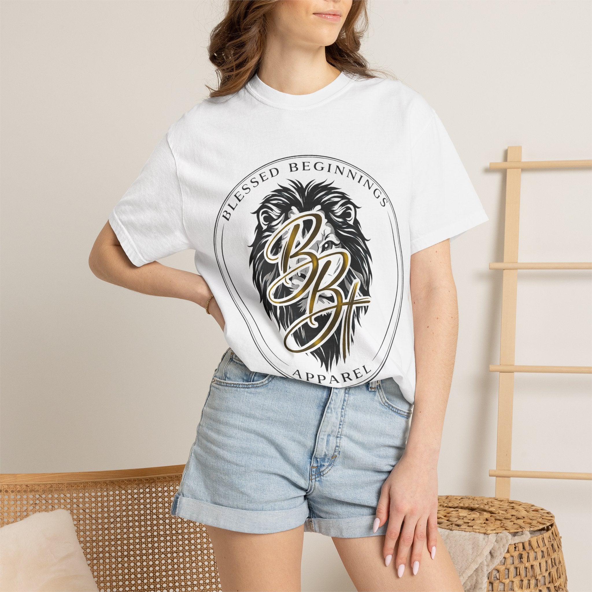 Blessed Beginnings Lion Graphic T-Shirt