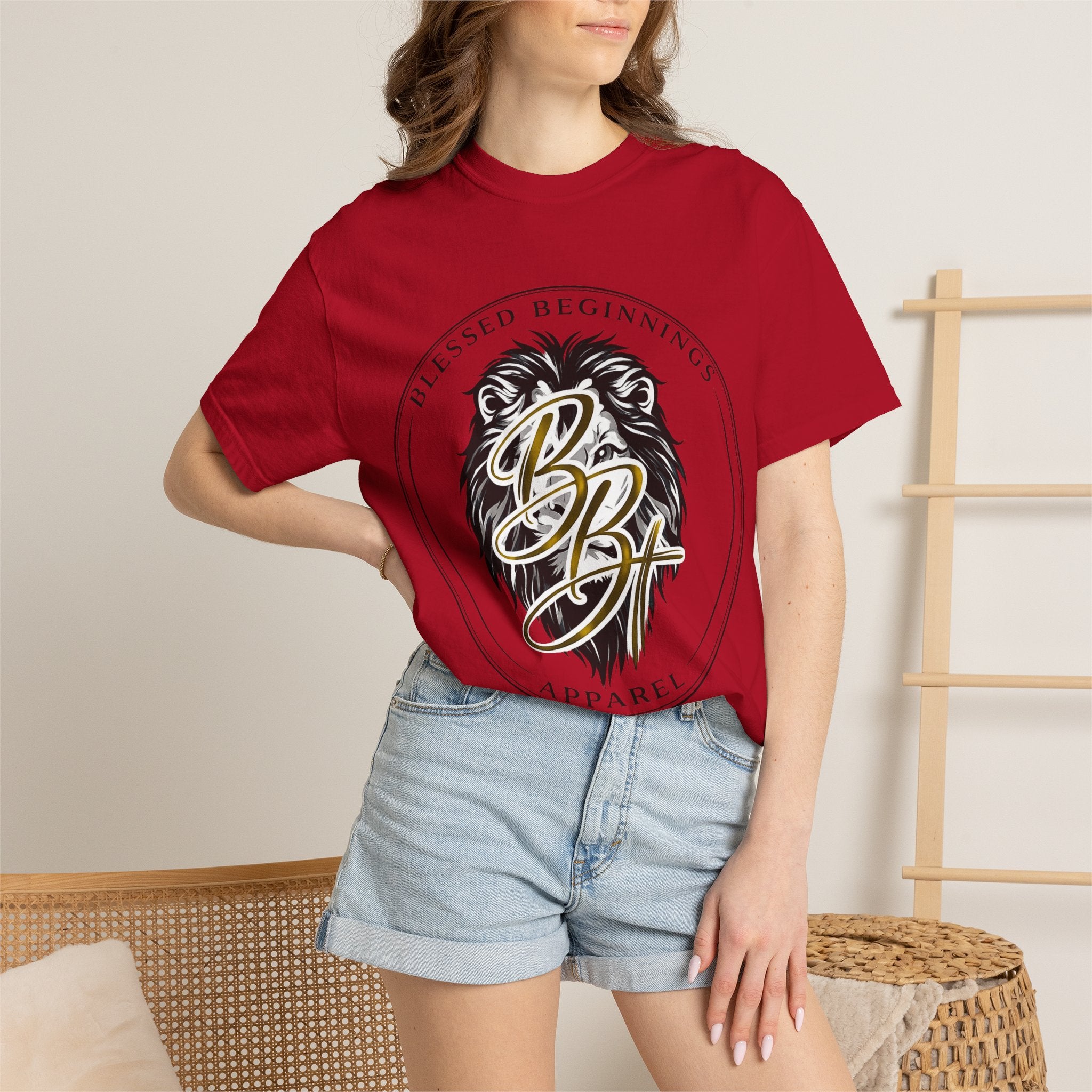 Blessed Beginnings Lion Graphic T-Shirt