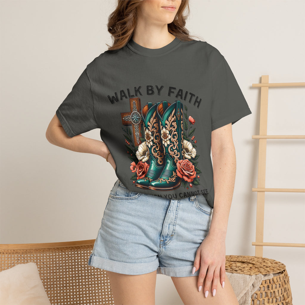 Christian Cross & Cowboy Boots Tee