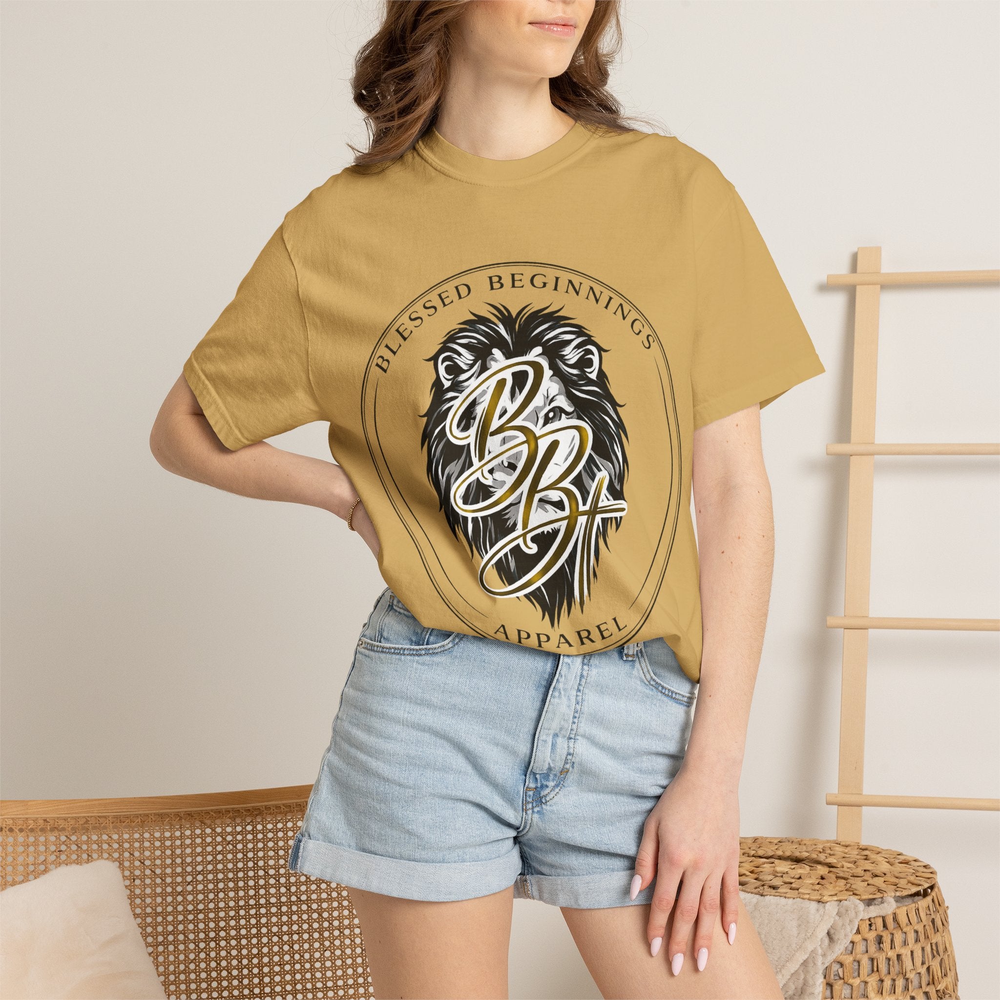 Blessed Beginnings Lion Graphic T-Shirt