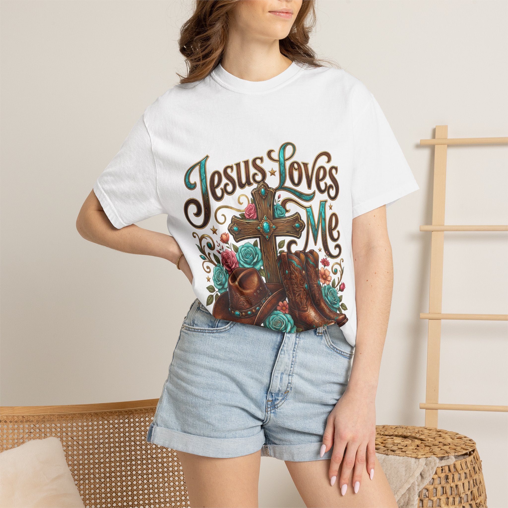Western Cross, Cowboy Boots & Hat Christian tee