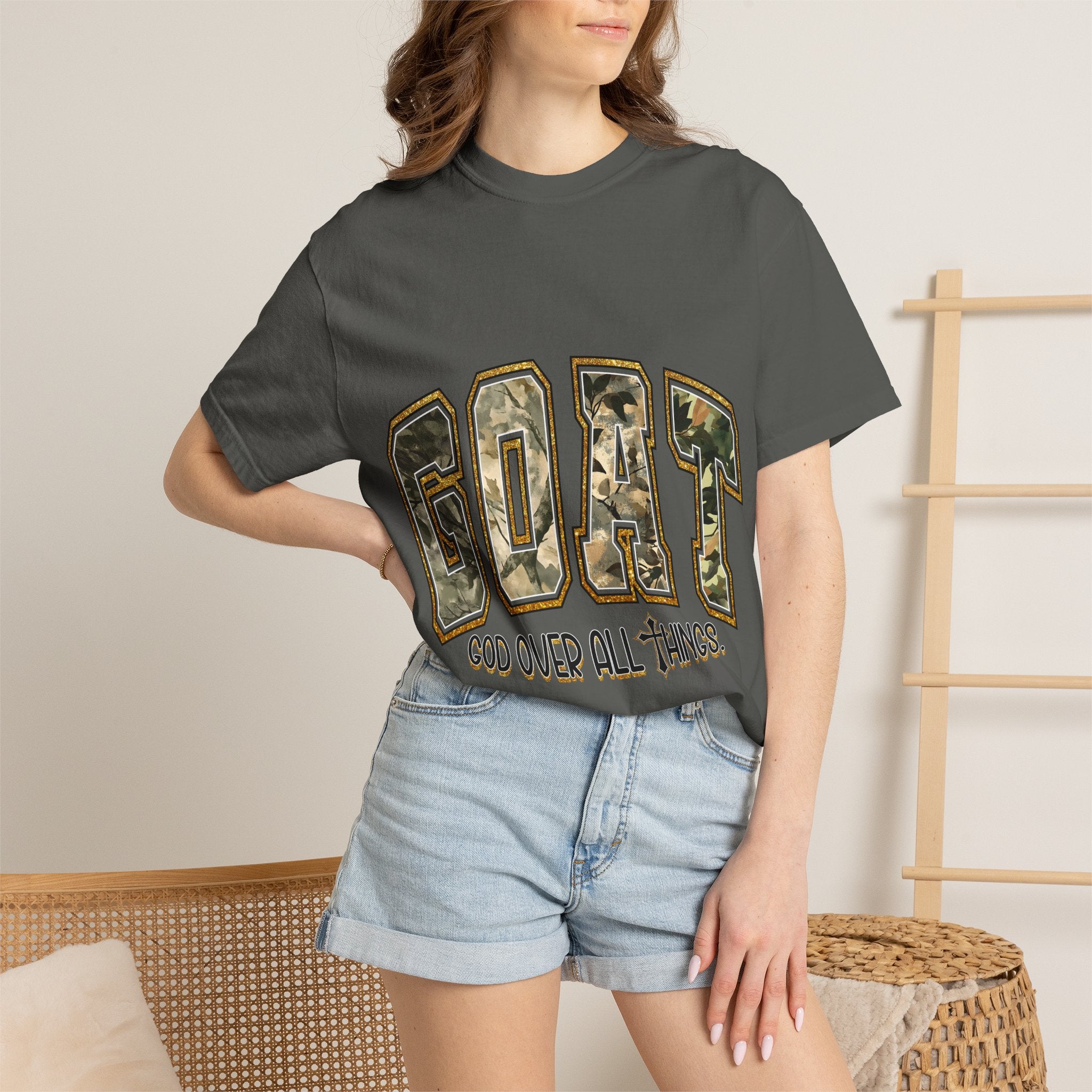 GOAT "God Over All Things" Camo Graphic T-Shirt