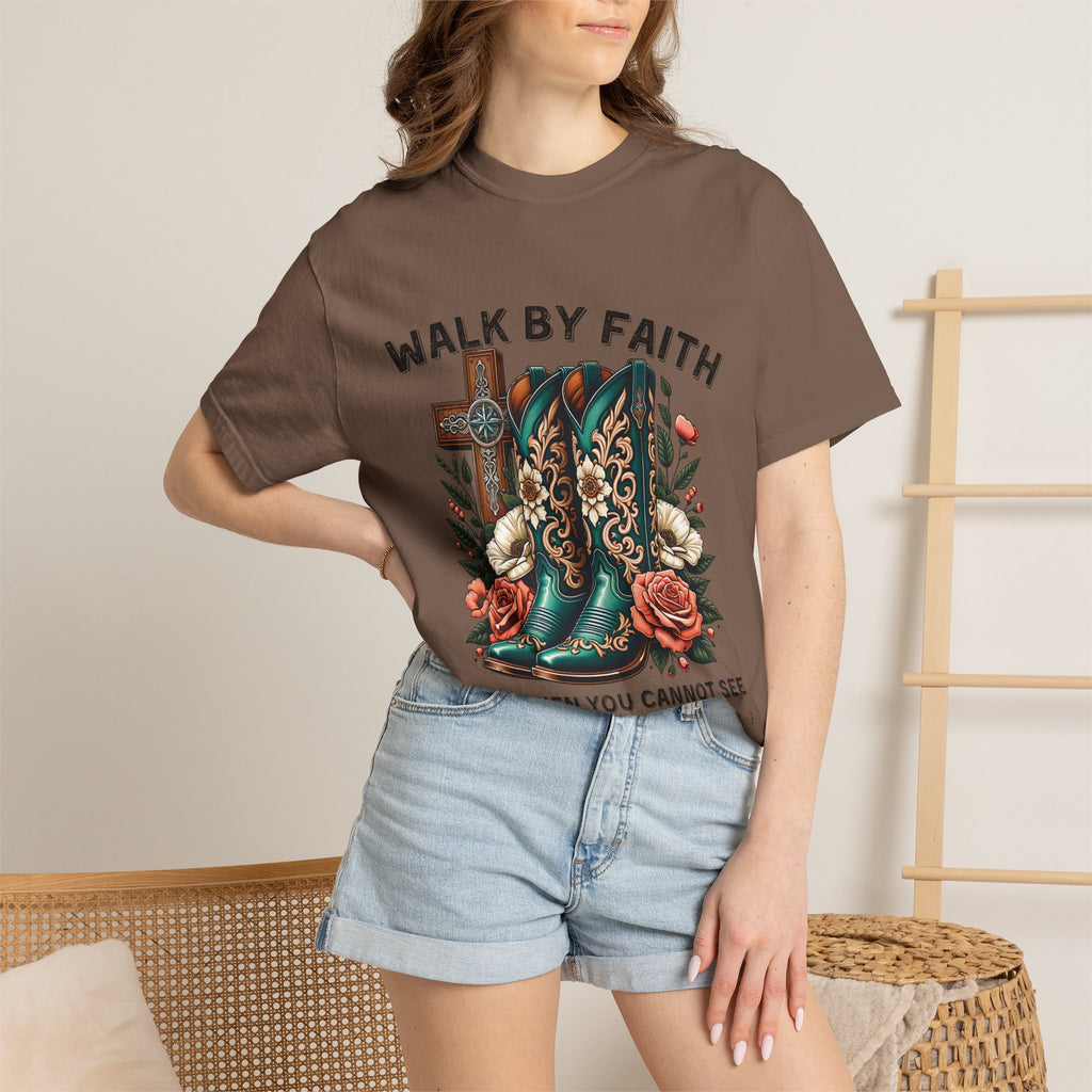 Christian Cross & Cowboy Boots Tee