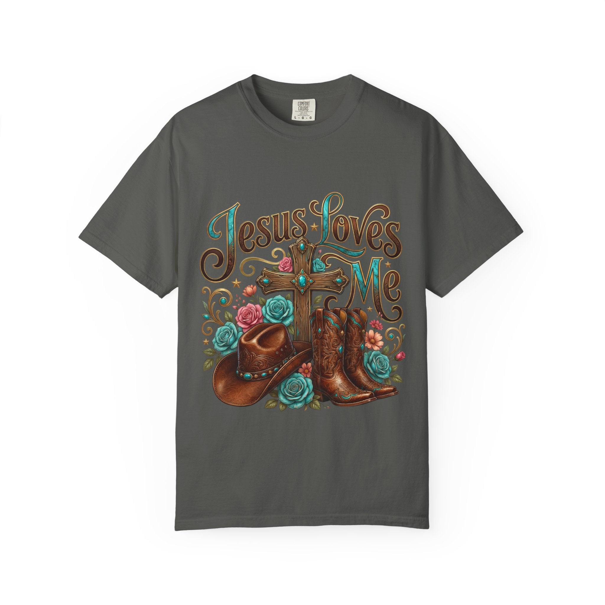 Western Cross, Cowboy Boots & Hat Christian tee