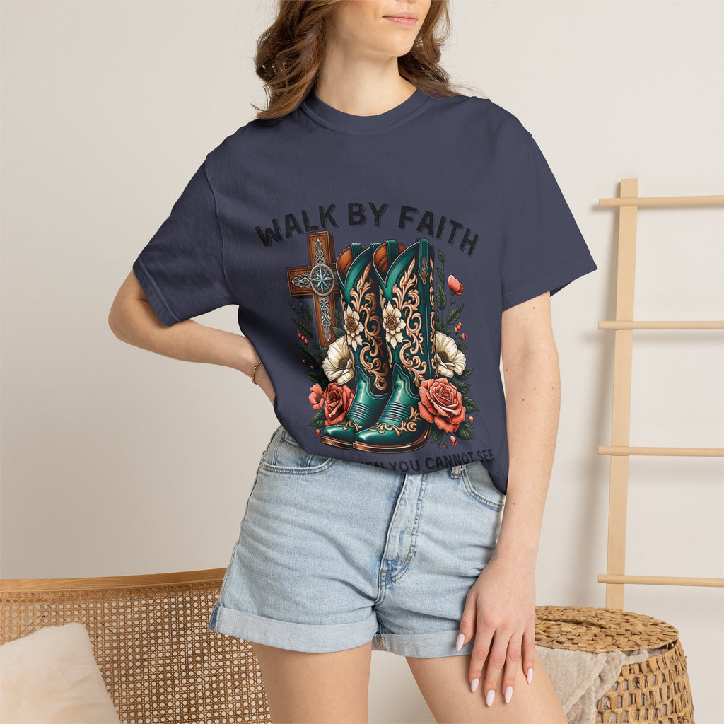 Christian Cross & Cowboy Boots Tee