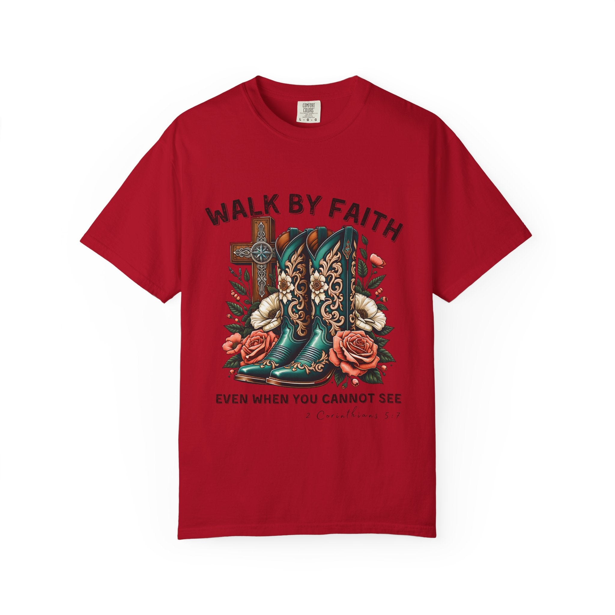 Christian Cross & Cowboy Boots Tee