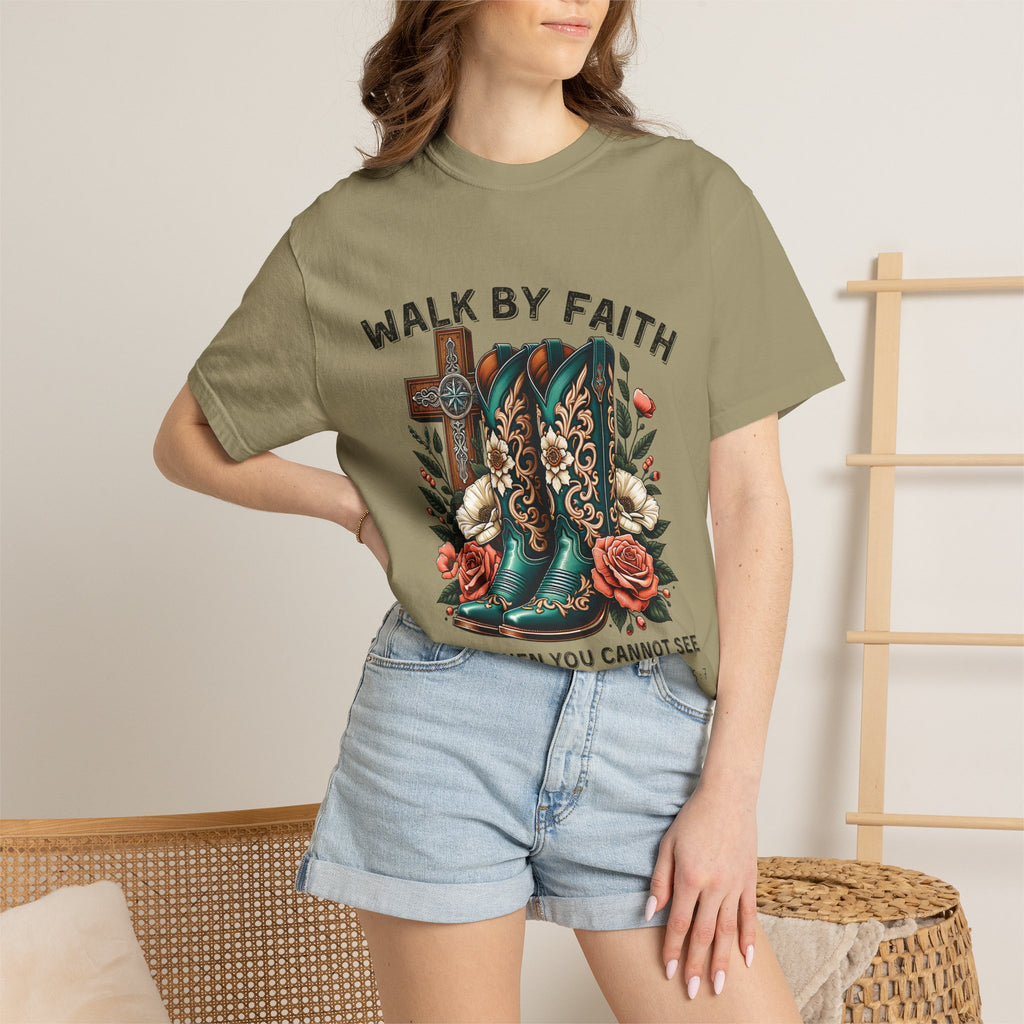 Christian Cross & Cowboy Boots Tee