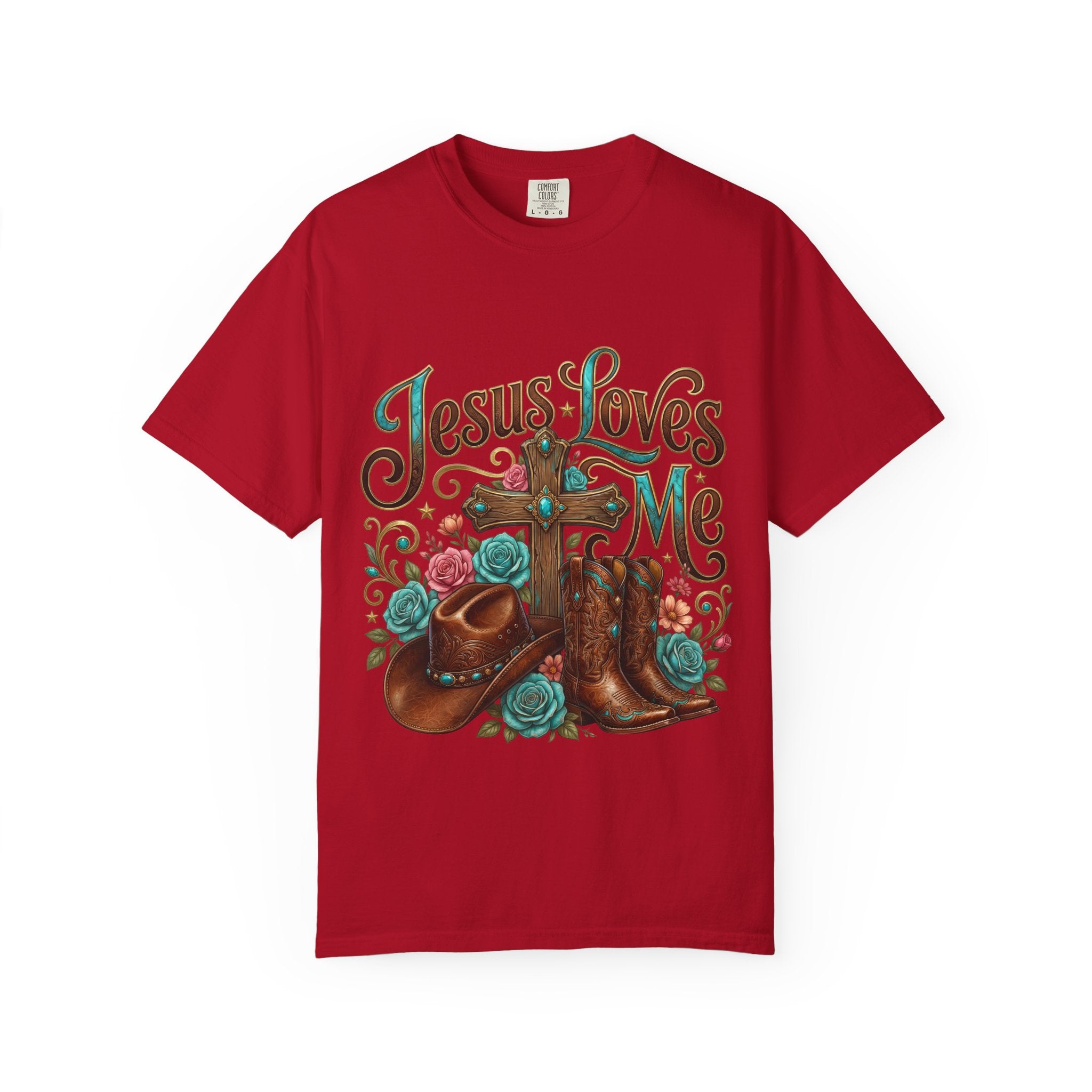 Western Cross, Cowboy Boots & Hat Christian tee
