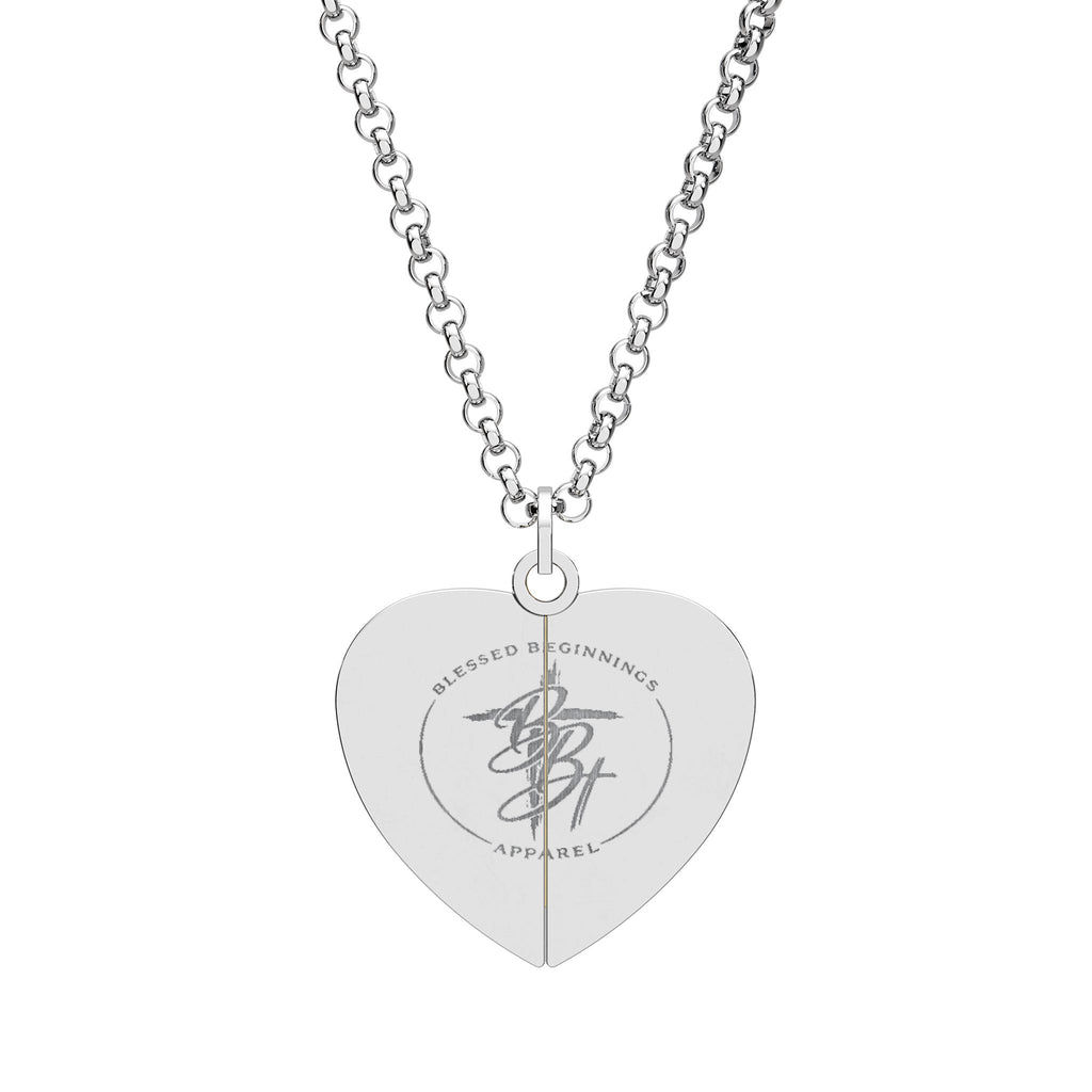 BBA Hidden Message Heart Necklace — Engraved Secret-Lock Pendant