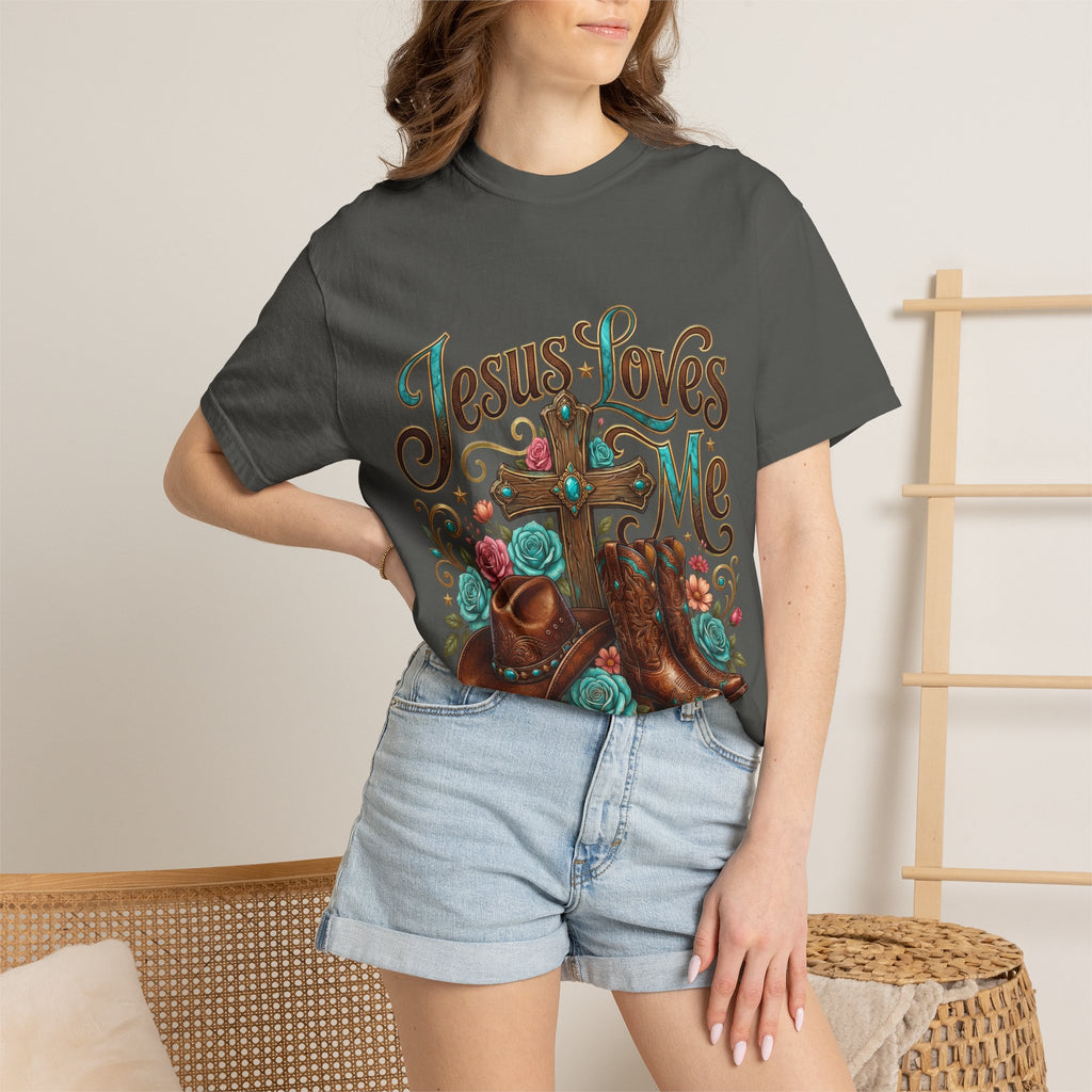 Western Cross, Cowboy Boots & Hat Christian tee