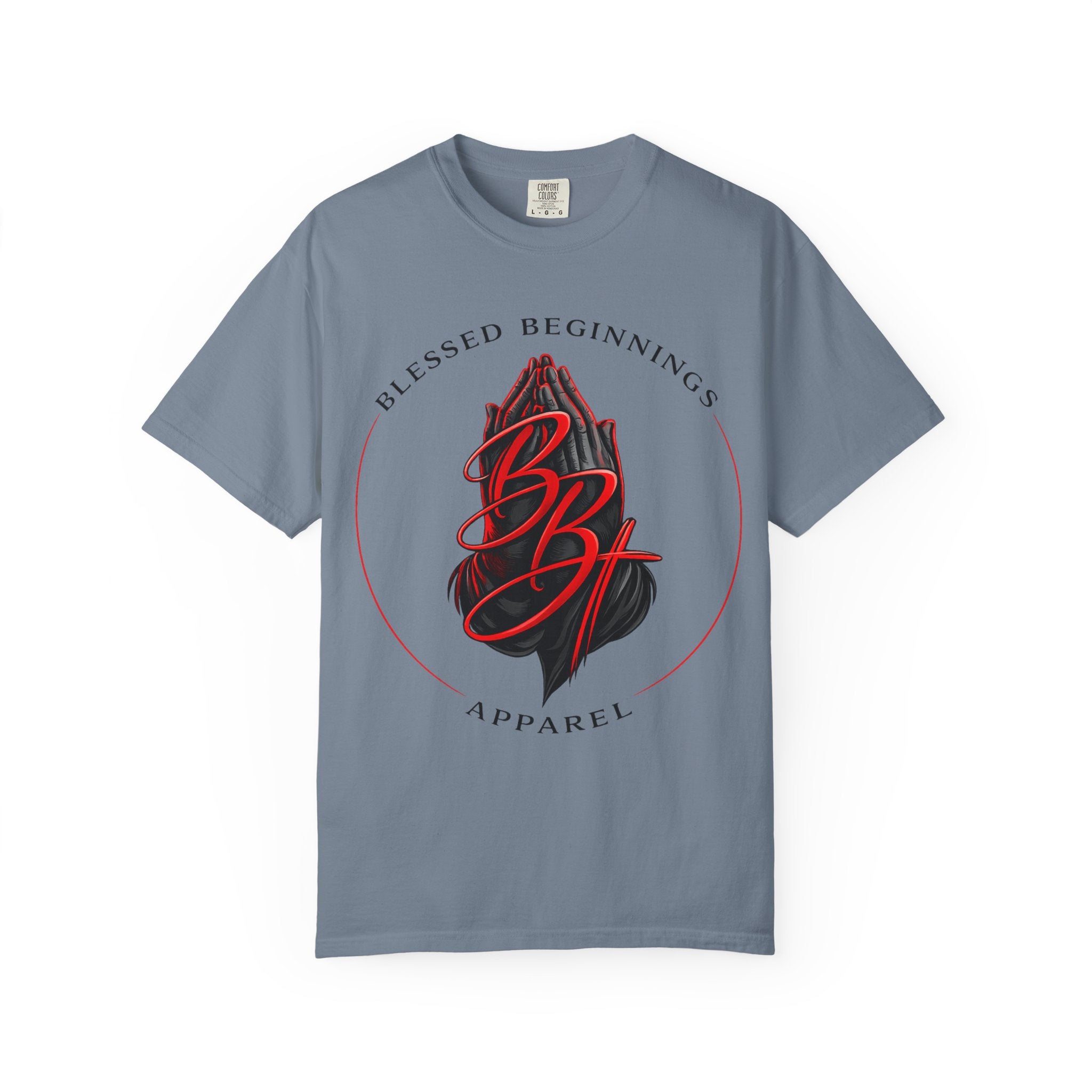 Blessed Beginnings Tee — Praying Hands Logo T-Shirt